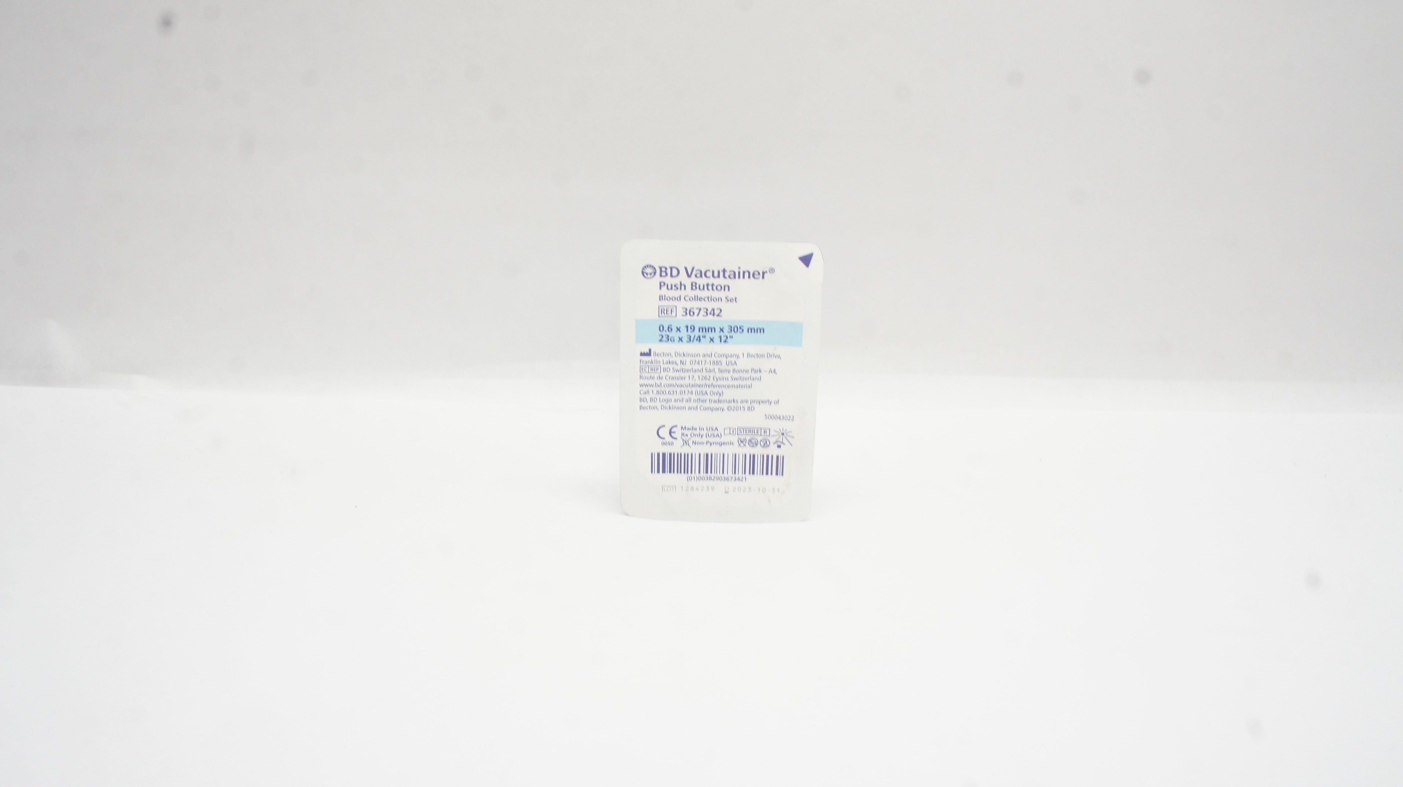 BD 367342 Vacutainer Push Button Blood Collection Set 23G x 3/4inch x 12inch (x)