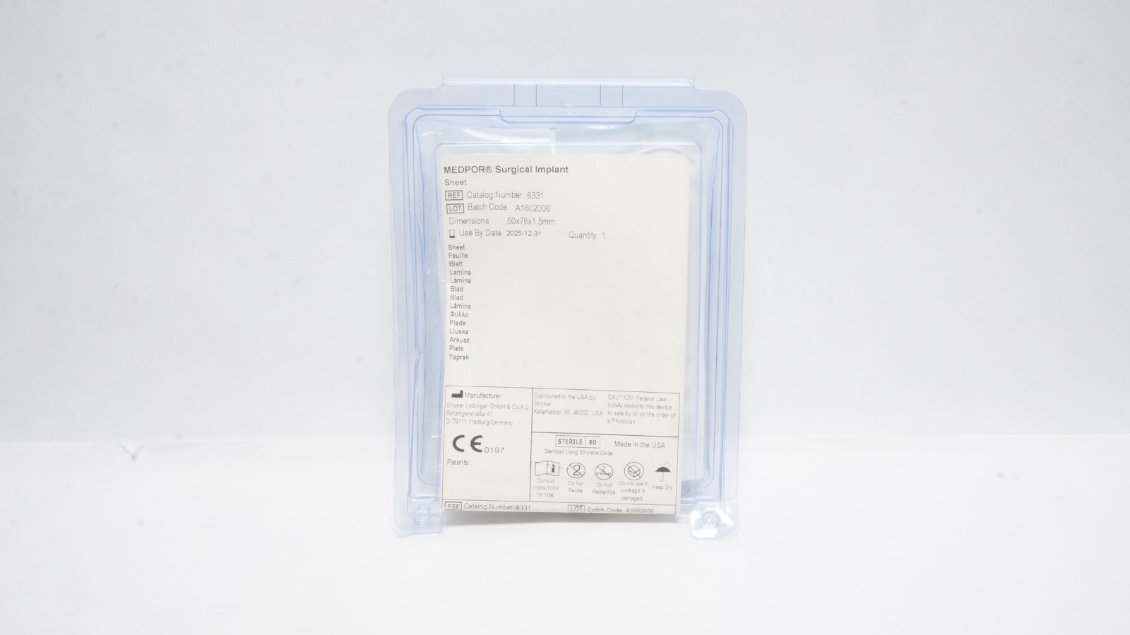 Stryker 0620050250 PNEUMOCLEAR Smoke Evacuation Tube Set