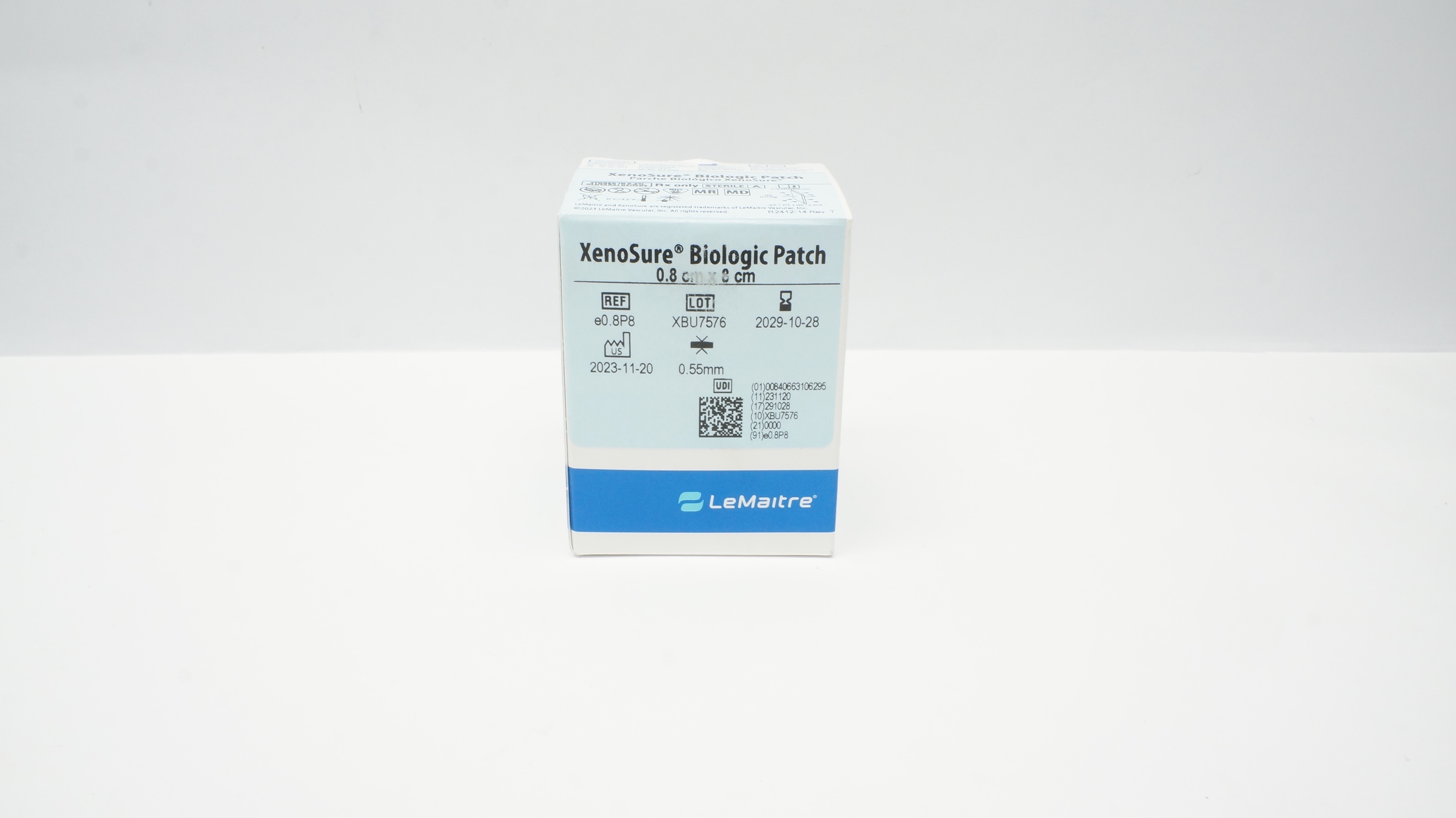 LeMaitre Vascular e0.8P8 XenoSure Biologic Patch 0.8cm x 8cm