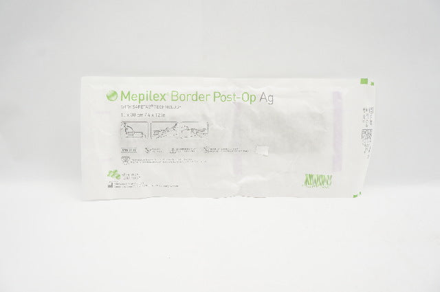 Mölnlycke 498600 Mepilex Border Post-Op Ag with Safetac Technology 4in x 12in