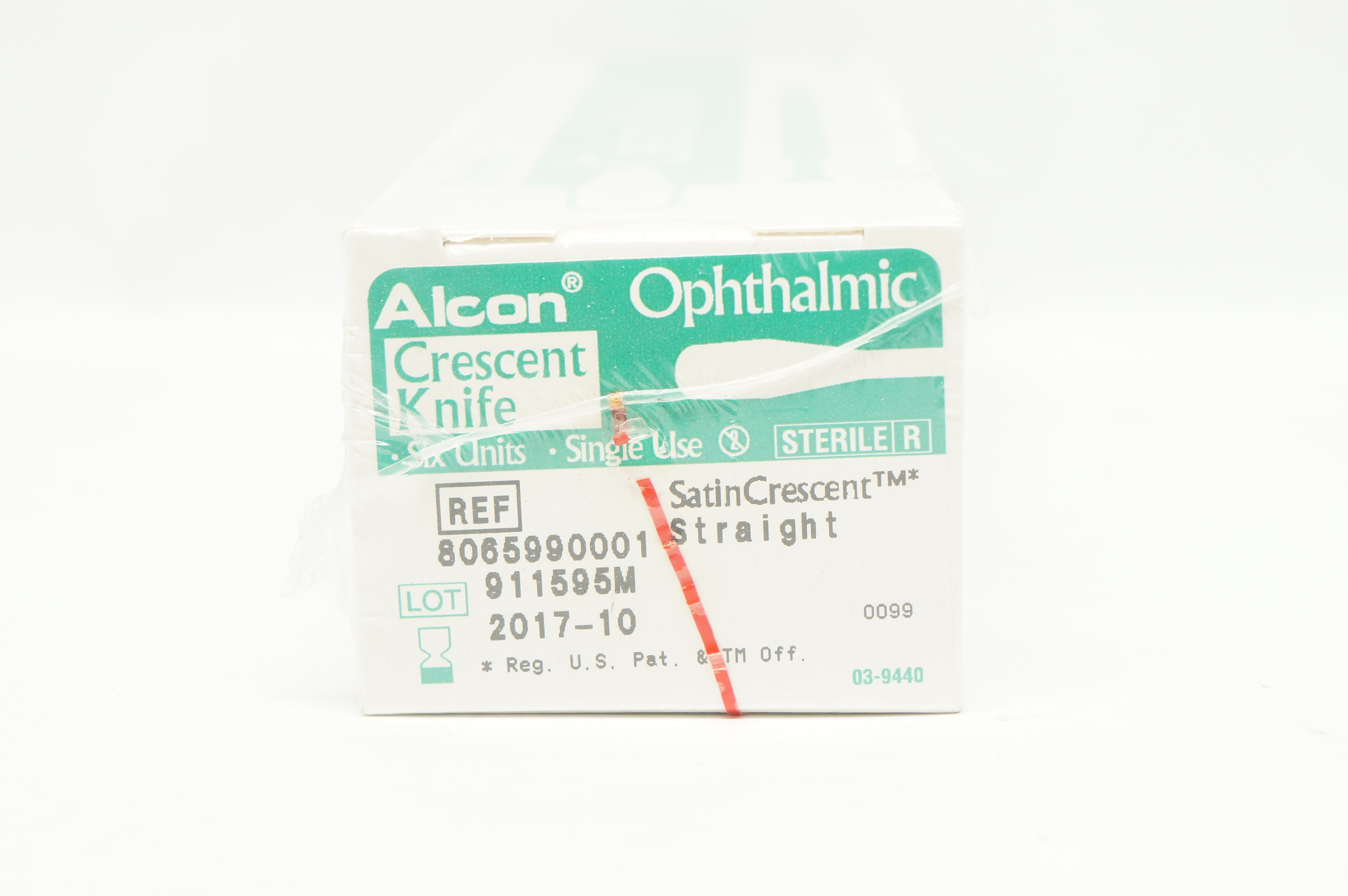 Alcon 8065990001 Novartis Ophthalmic Crescent Knife Straight (x) - Box of 6