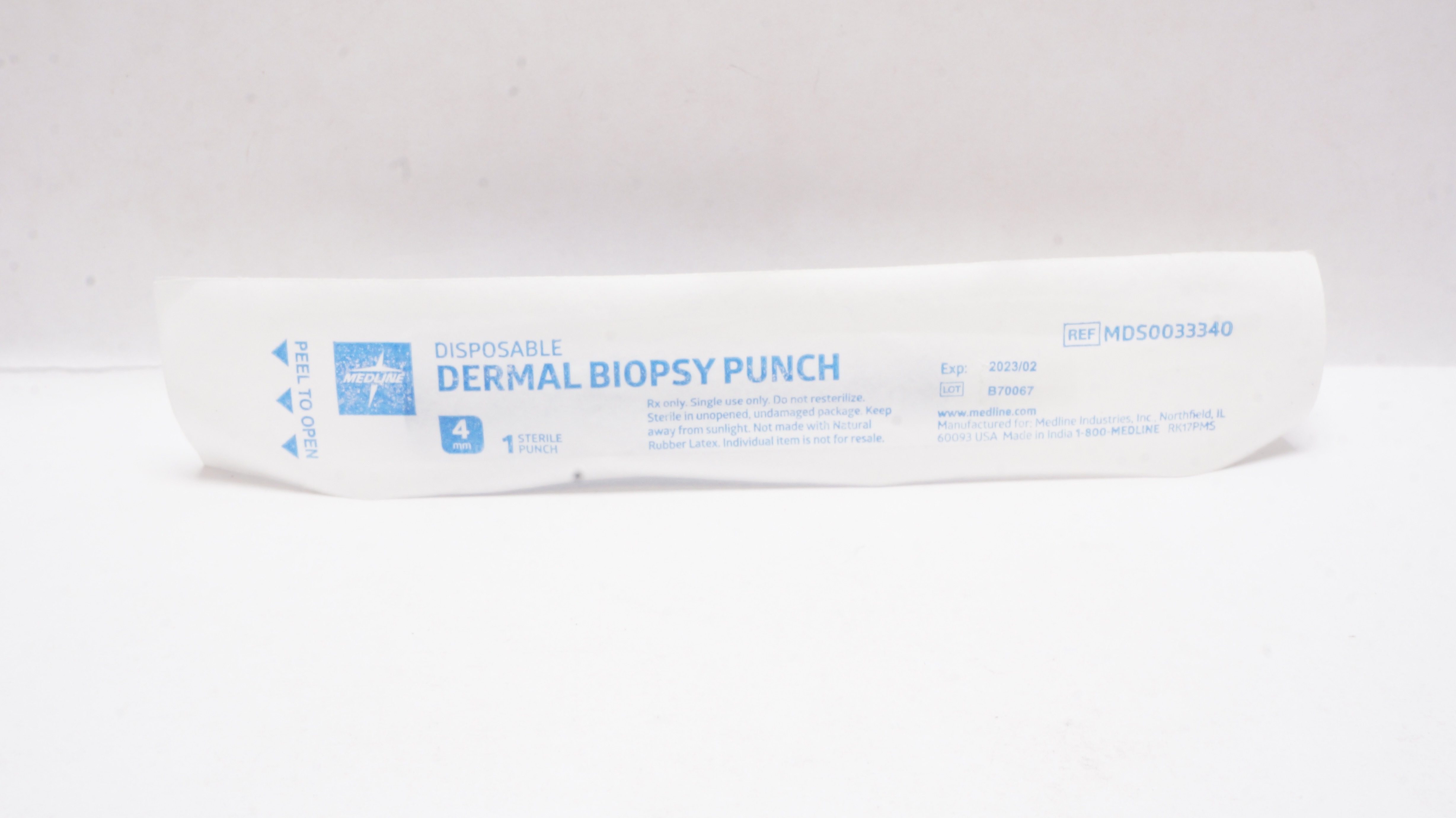 Medline MDS0033340 Dermal Biopsy Punch 4mm (x)