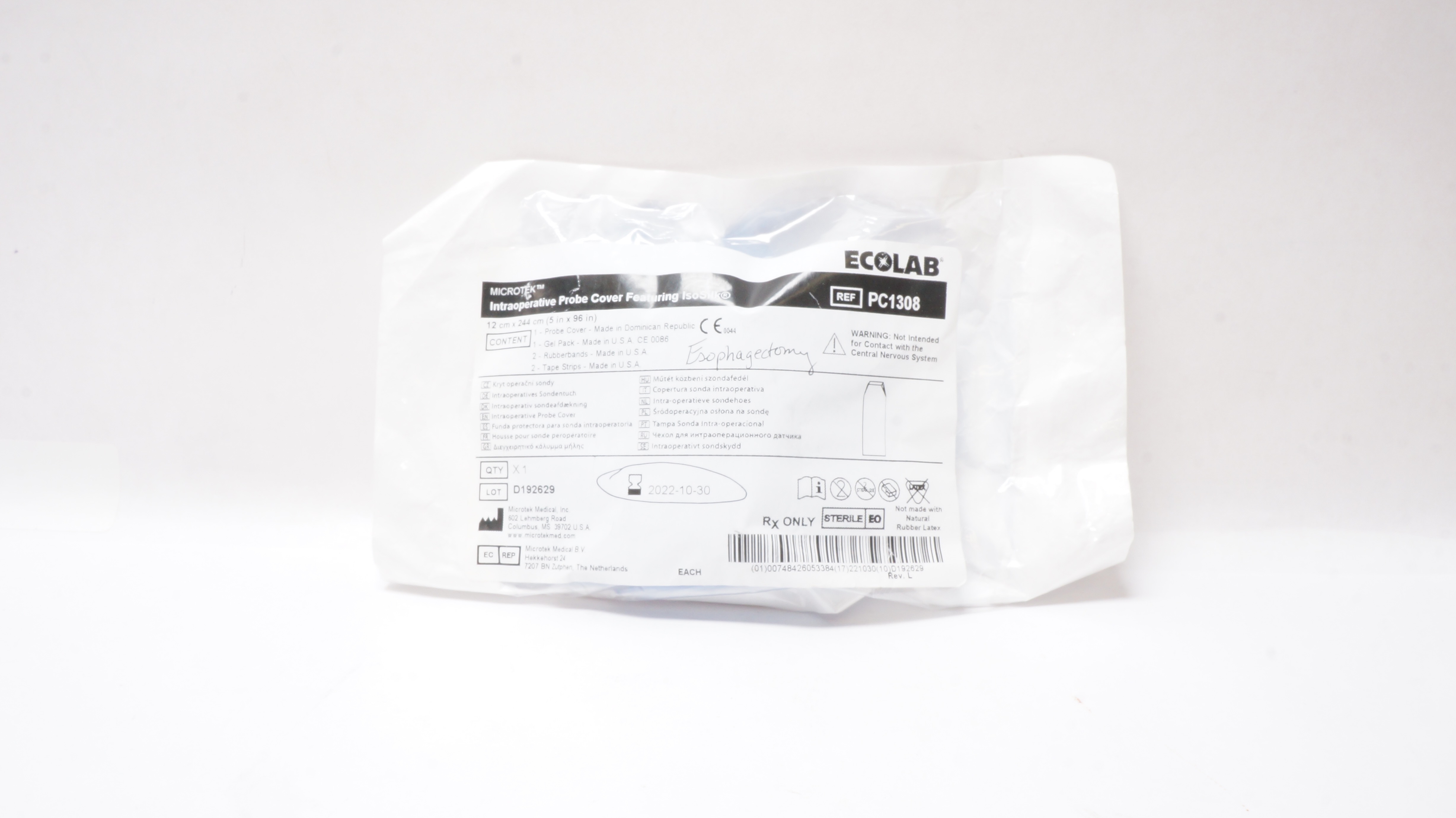 Microtek PC1308 Ecolab Intraoperative Probe Cover 5inch x 96 inch (x)