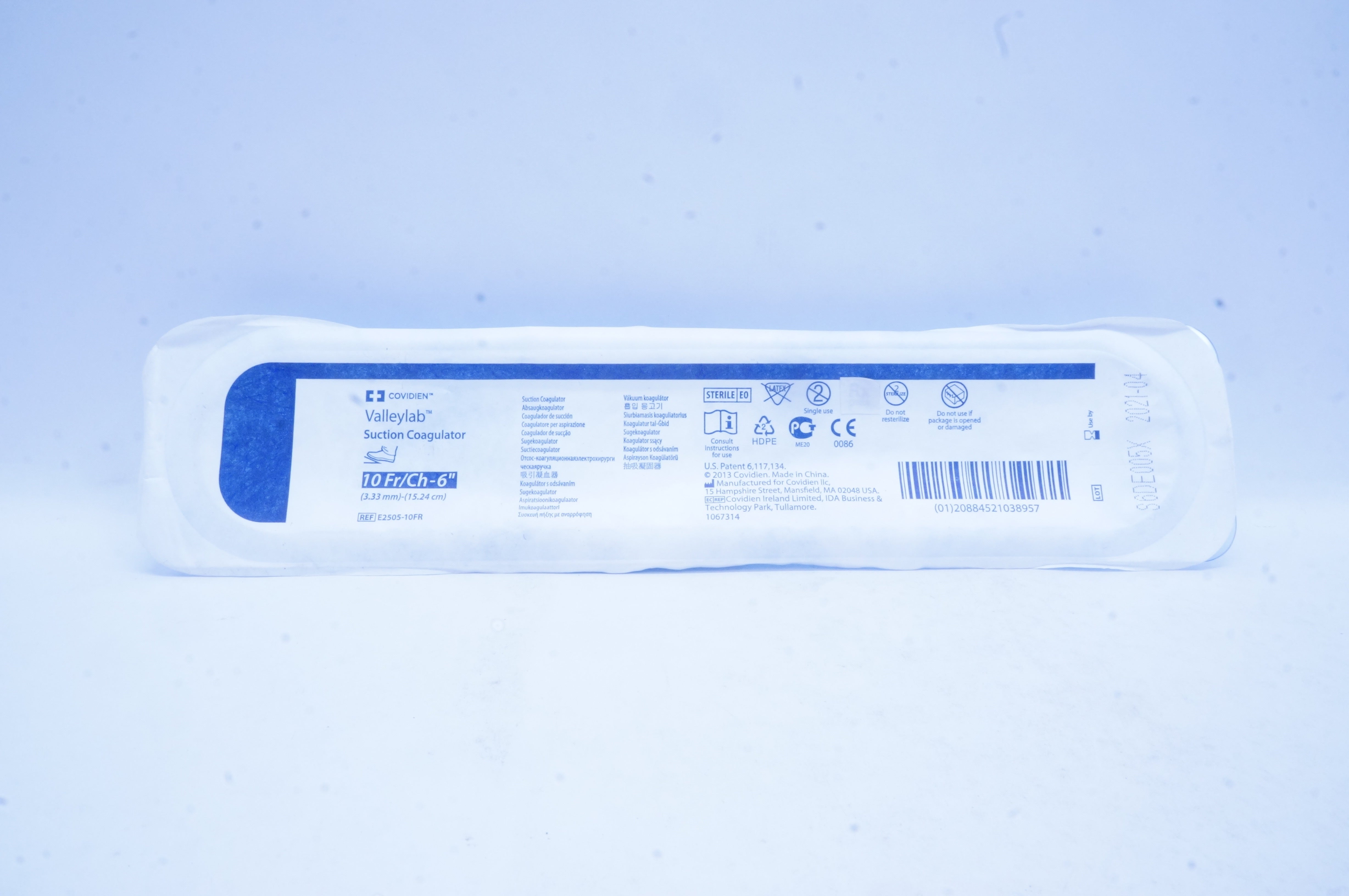 Covidien E2505-10FR Vallyelab Suction Coagulator 10Fr/Ch-6inch