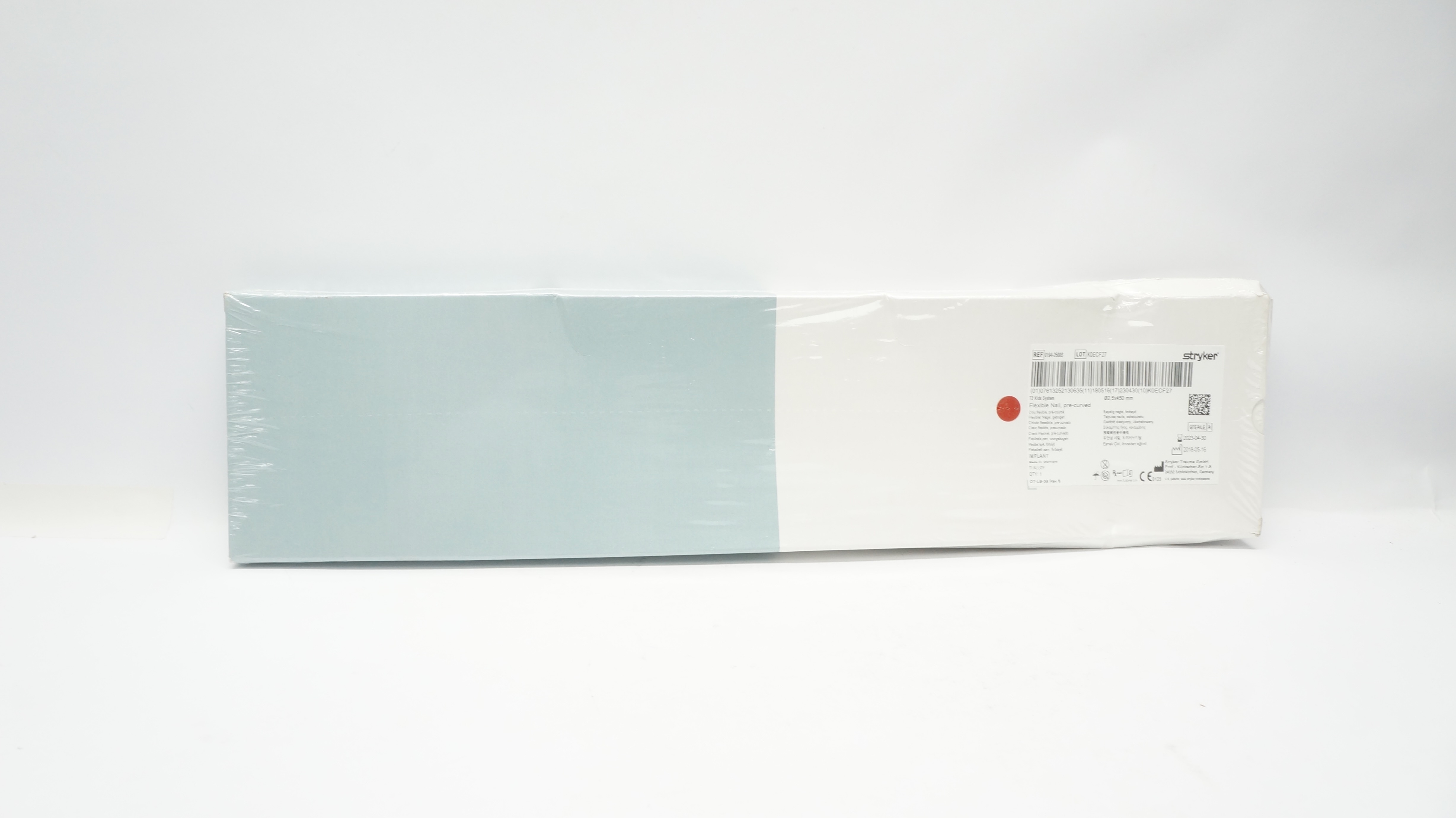 Stryker 0194-2500S T2 Kids System Flexible Nail, Pre-Curved, 2.5 x 450mm (x)