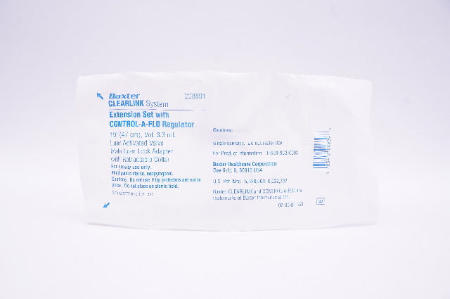 Baxter 2C8891 Clearlink System Extension Set W/Control-A-Flo Regulator 19 inch