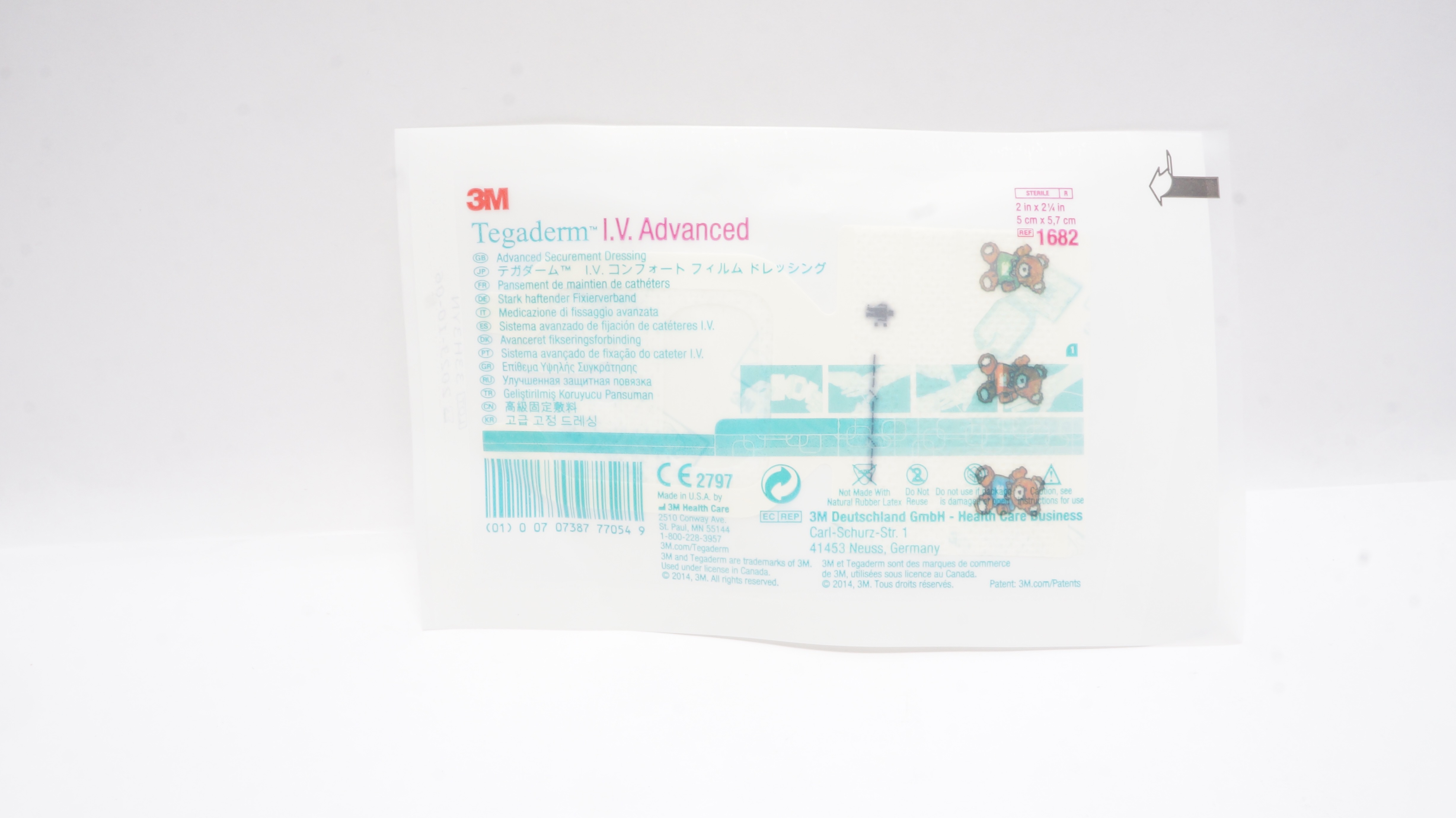 3M 1682 Tegaderm IV Advanced Securement Dressing 2inch x 2-1/4inch (x)
