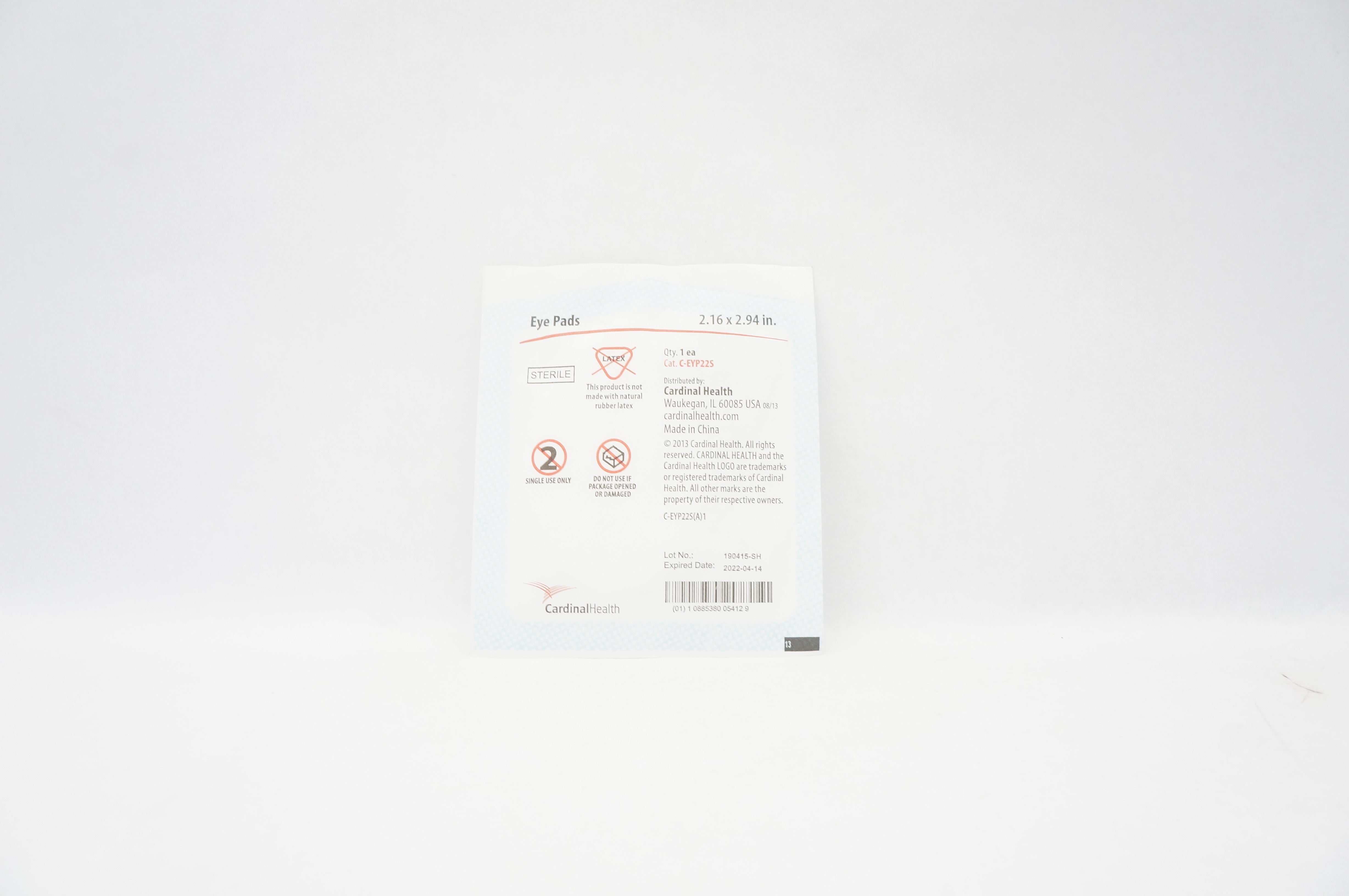 Cardinal Health C-EYP225 Eye Pads 2.16 x 2.94inch (x)