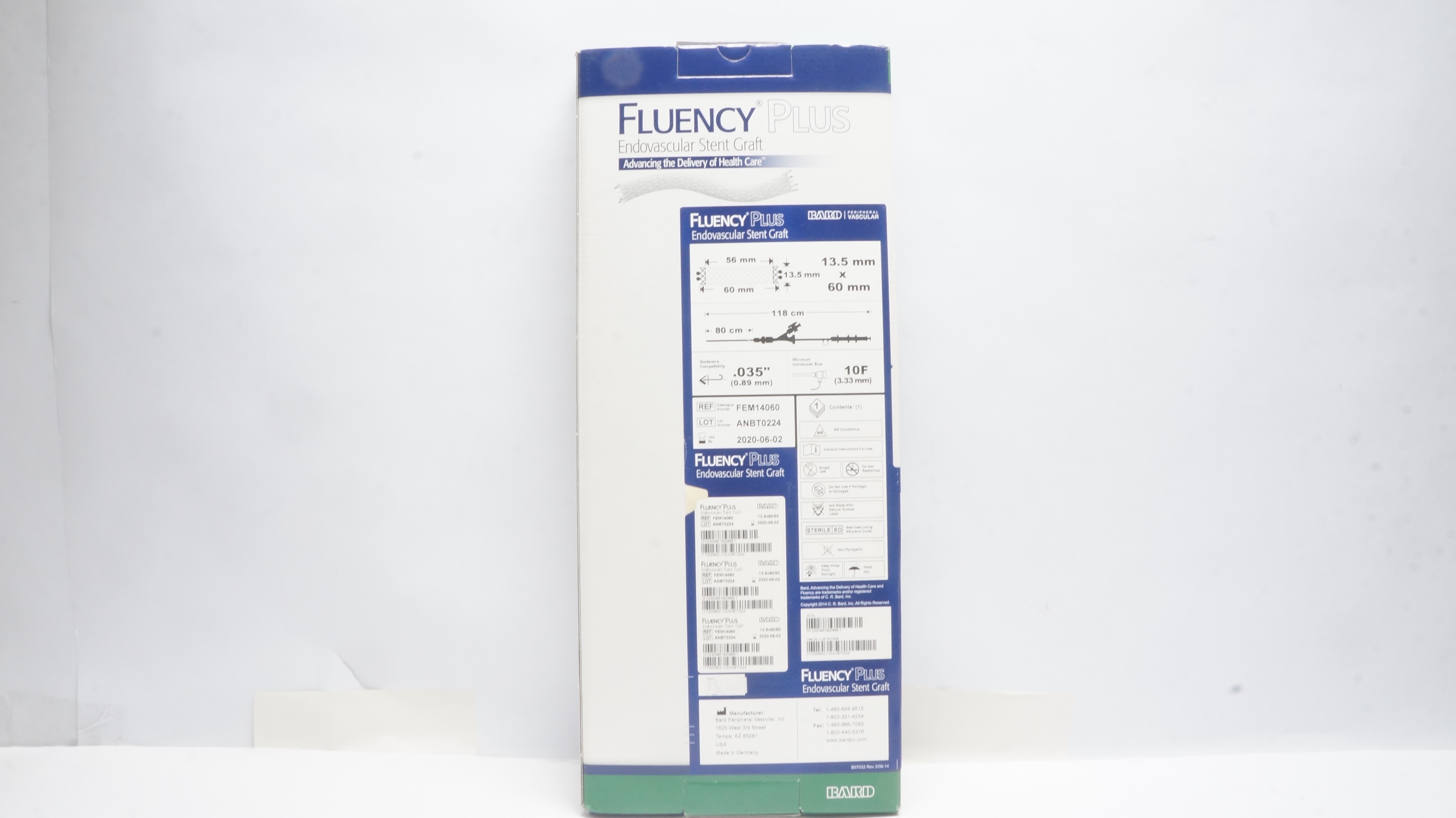 Bard FEM14060 Fluency Plus Endovascular Stent Graft 13.5 x 60mm, 10F (x)