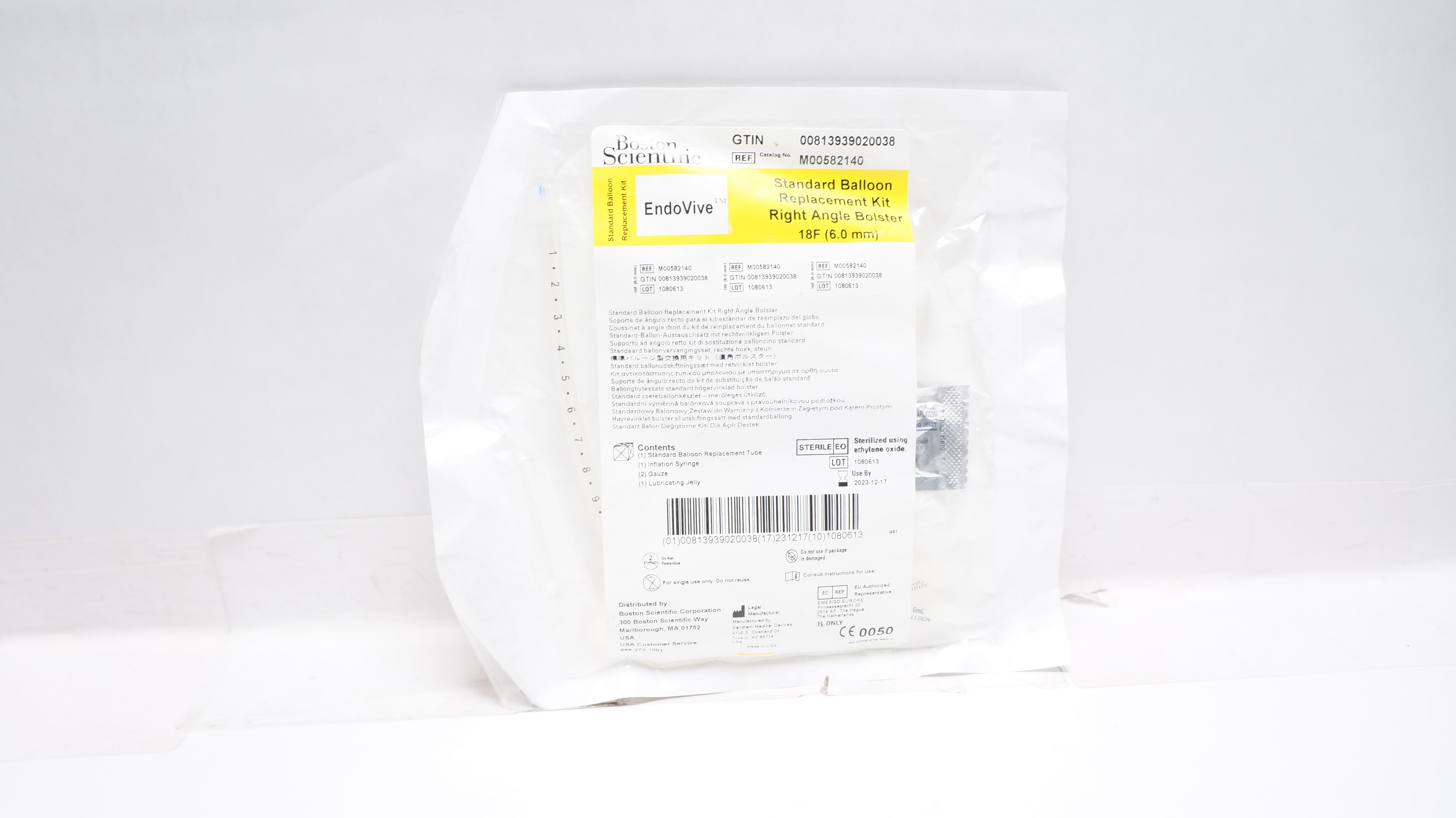 Xeridiem Medical M00582140 Endo Vive Standard Balloon Replacement Kit, 18F (x)