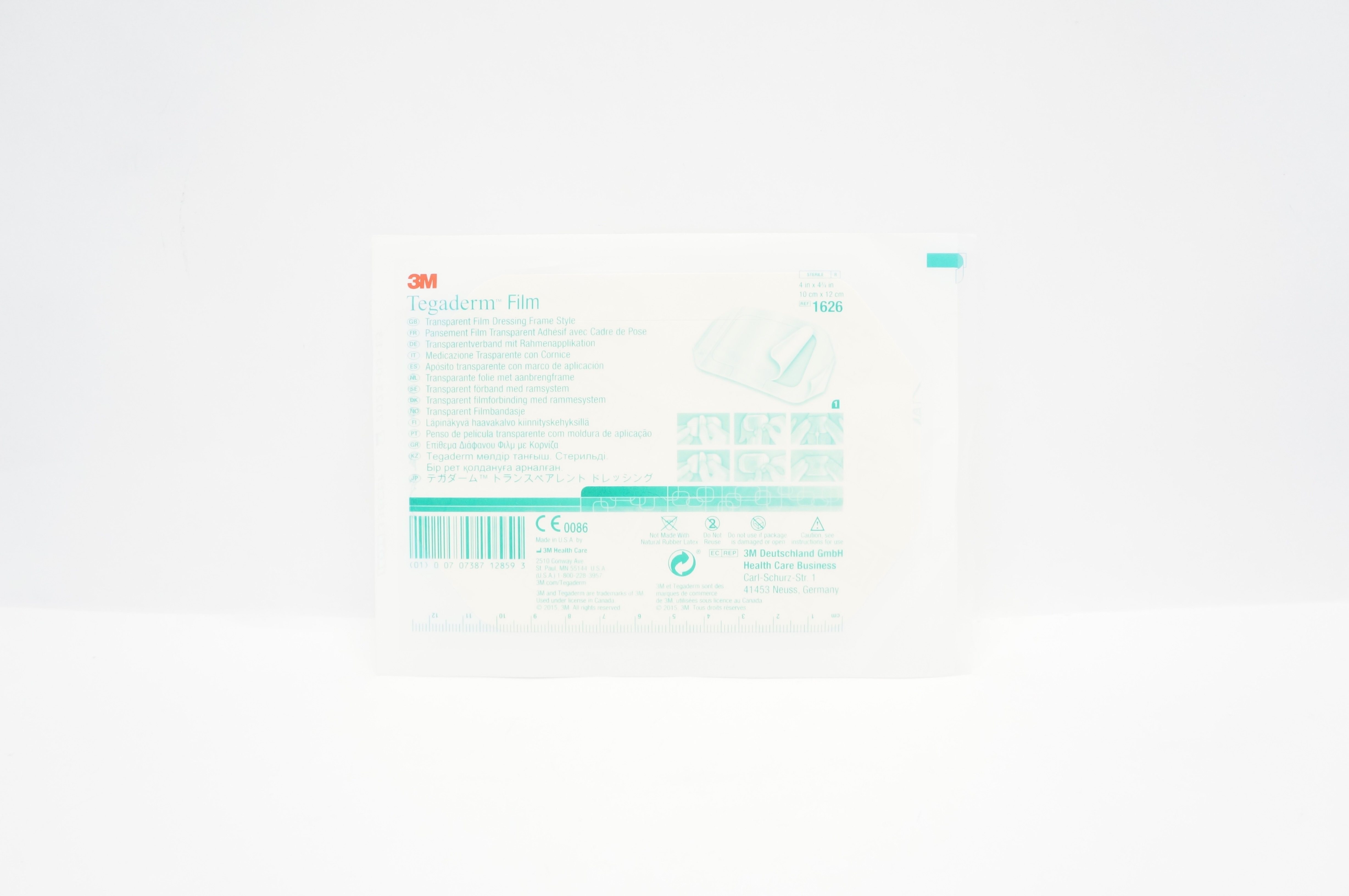 3M 1626W Tegaderm Transparent Film Dressing Frame Style 4inch x 4-3/4inch