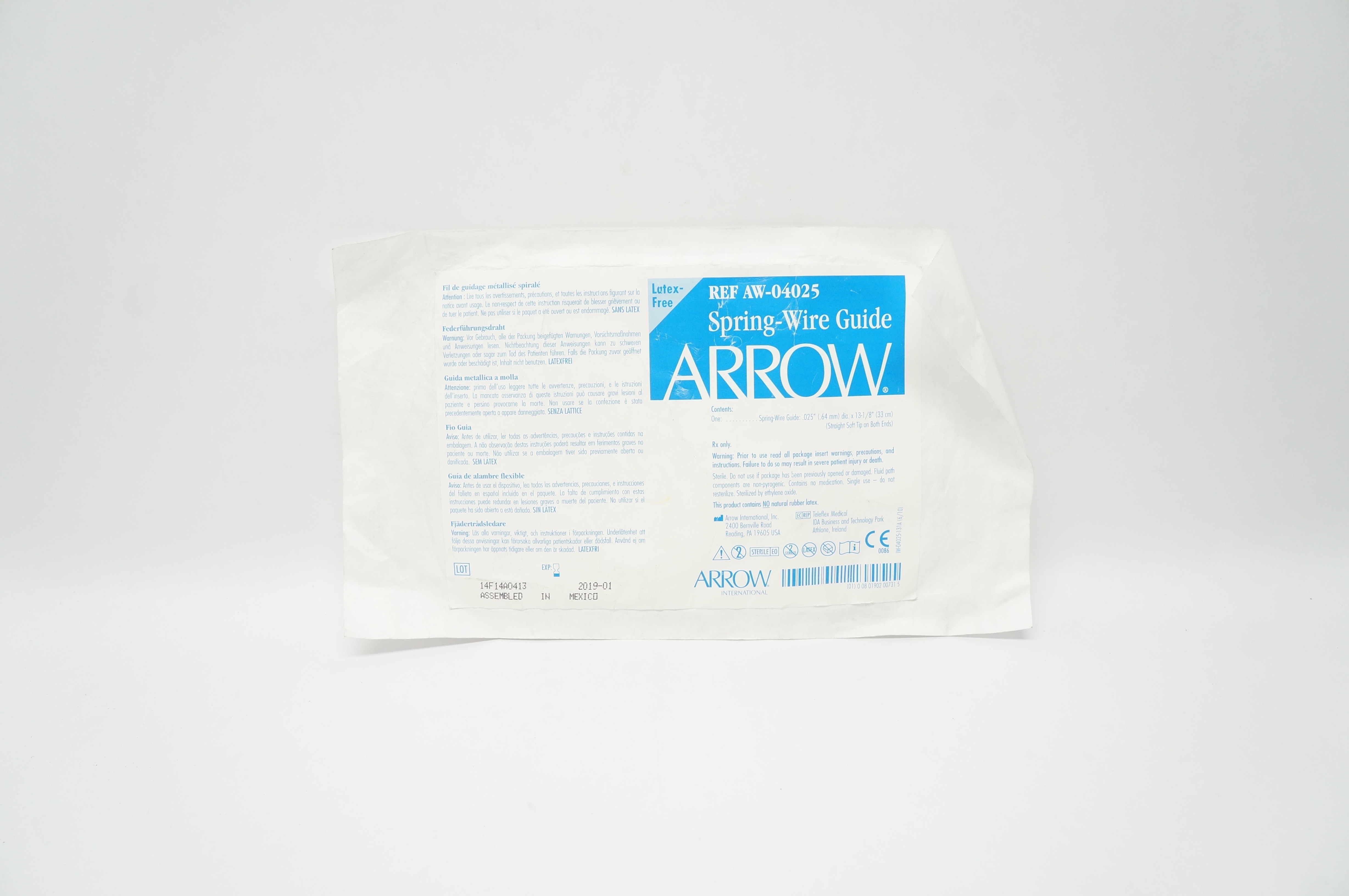 Arrow AW-04025 Spring-Wire Guide .025inch x 13-1/8inch (x)