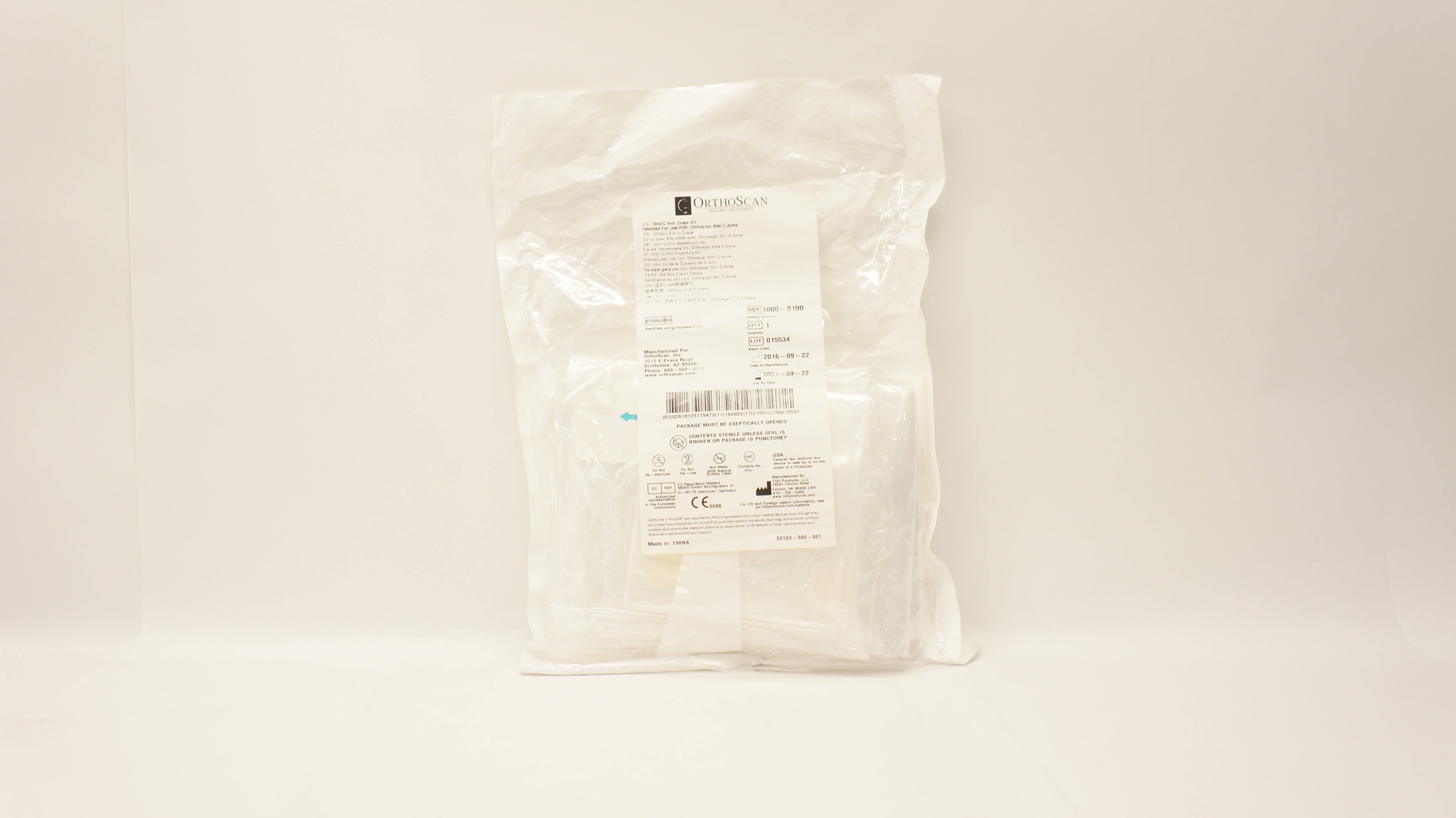 TIDI 1000-0100 OrthoScan Mini C-Arm Drape Kit (x)