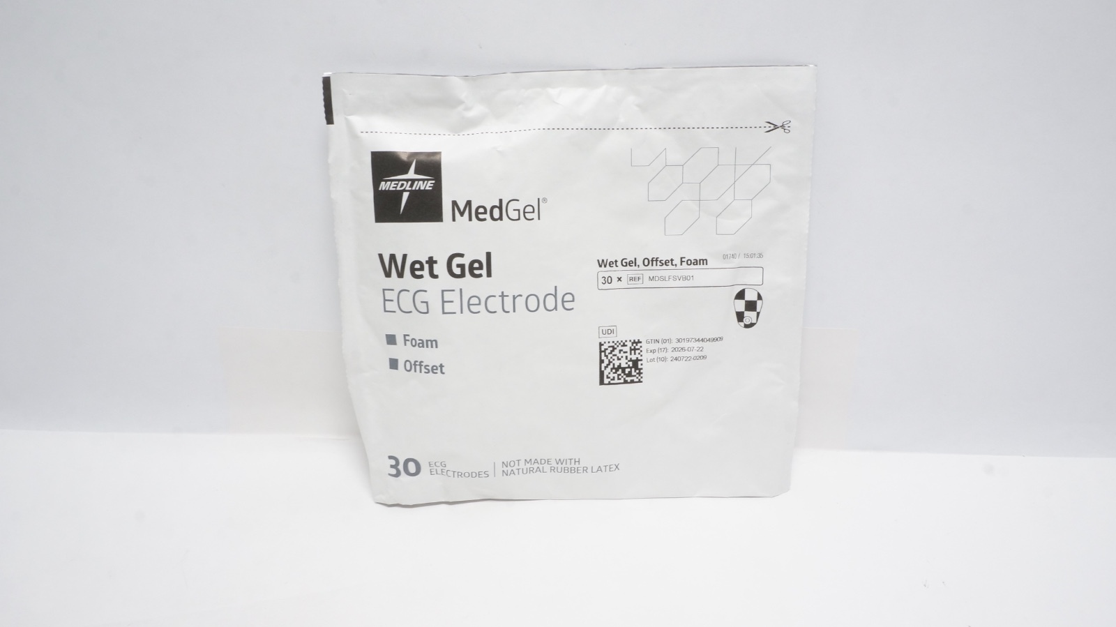Medline MDSLF5VB01 MedGel Wet Gel ECG Electrode Foam