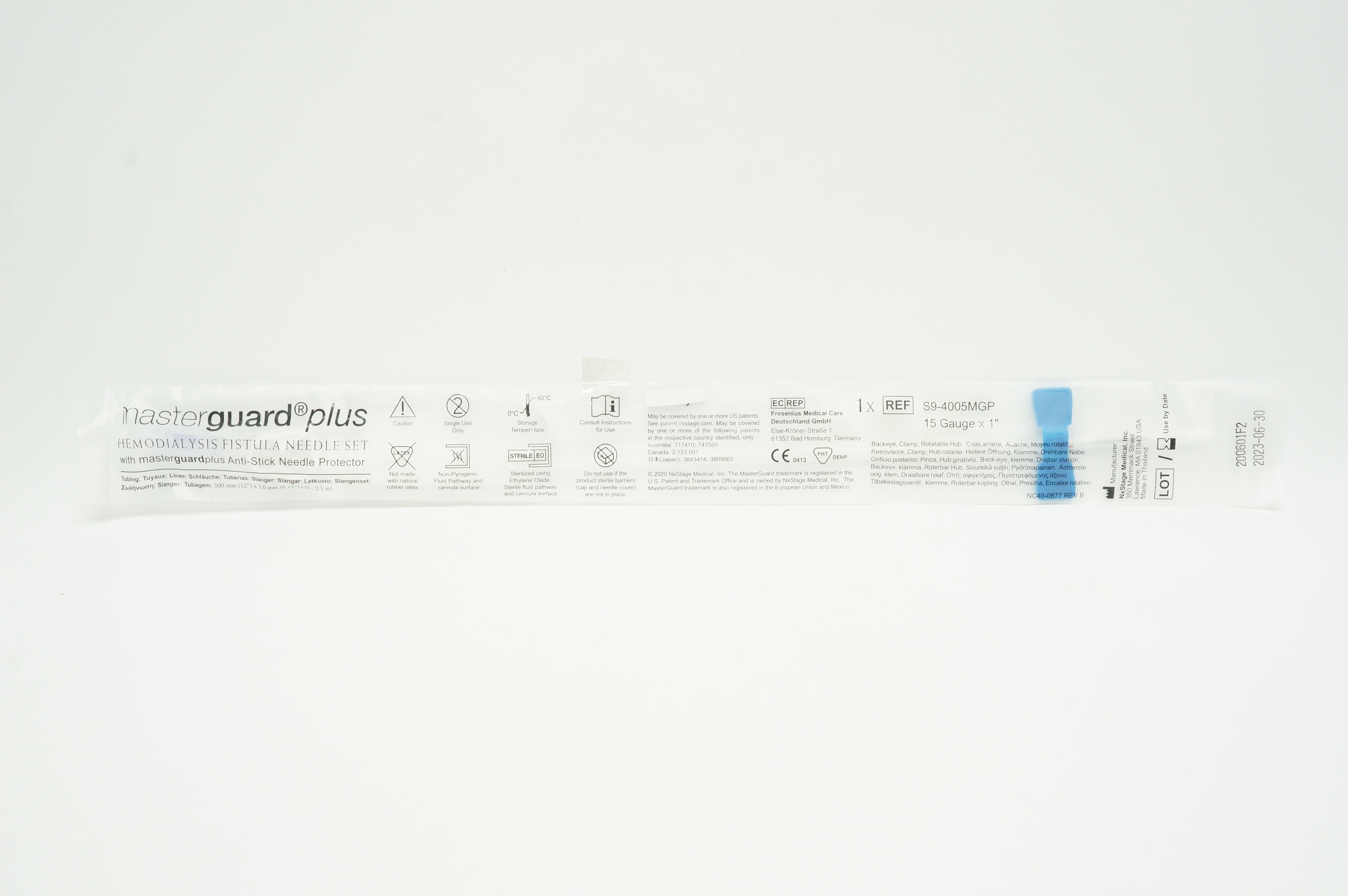 NxStage Medical S9-4005MGP MasterGuard Plus Hemodialysis Ndle Set 15Ga x 1 inch