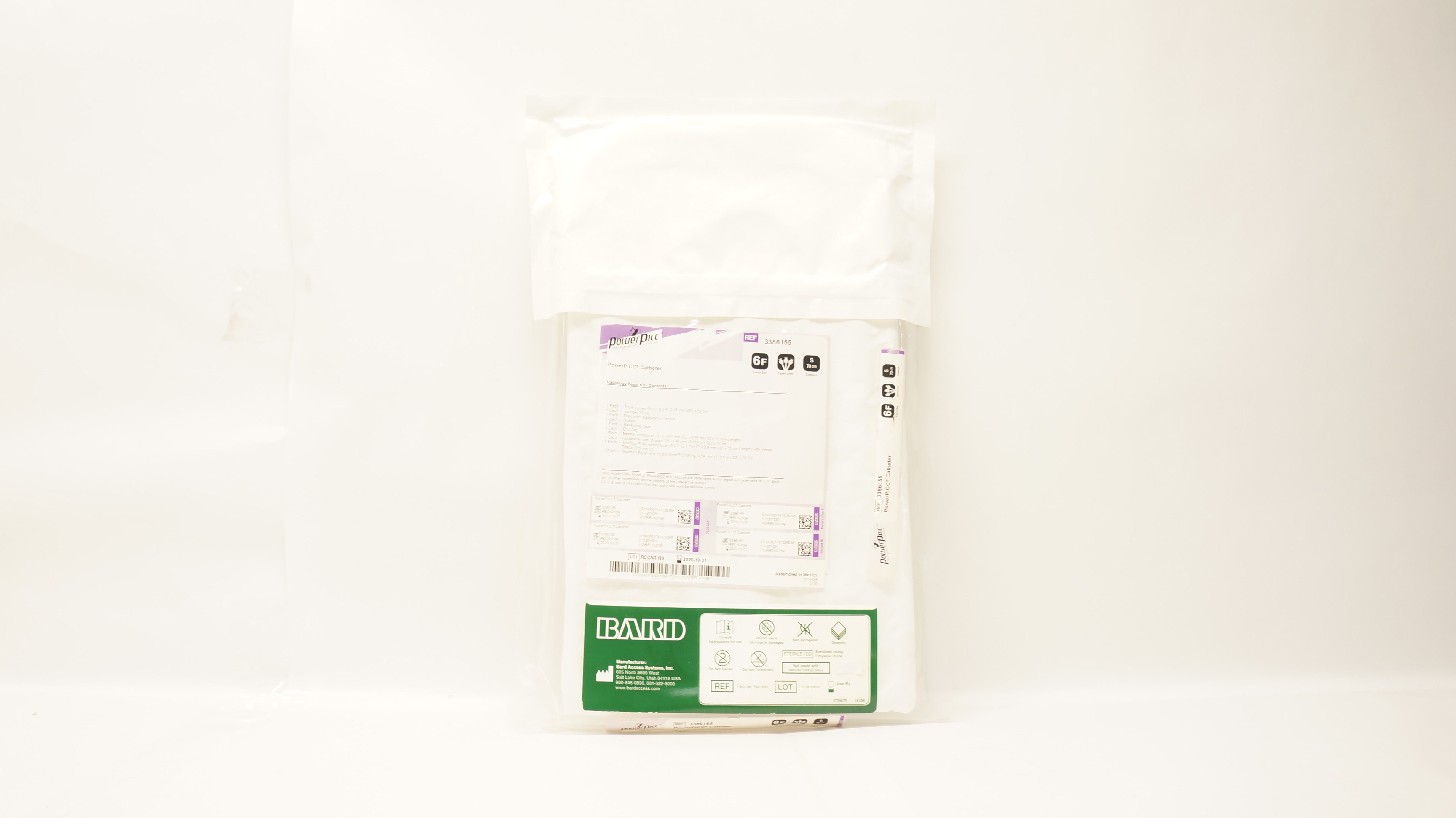 Bard 3386155 Power PICC Catheter Radiology Basic Kit Triple-Lumen 6F x 70cm (x)