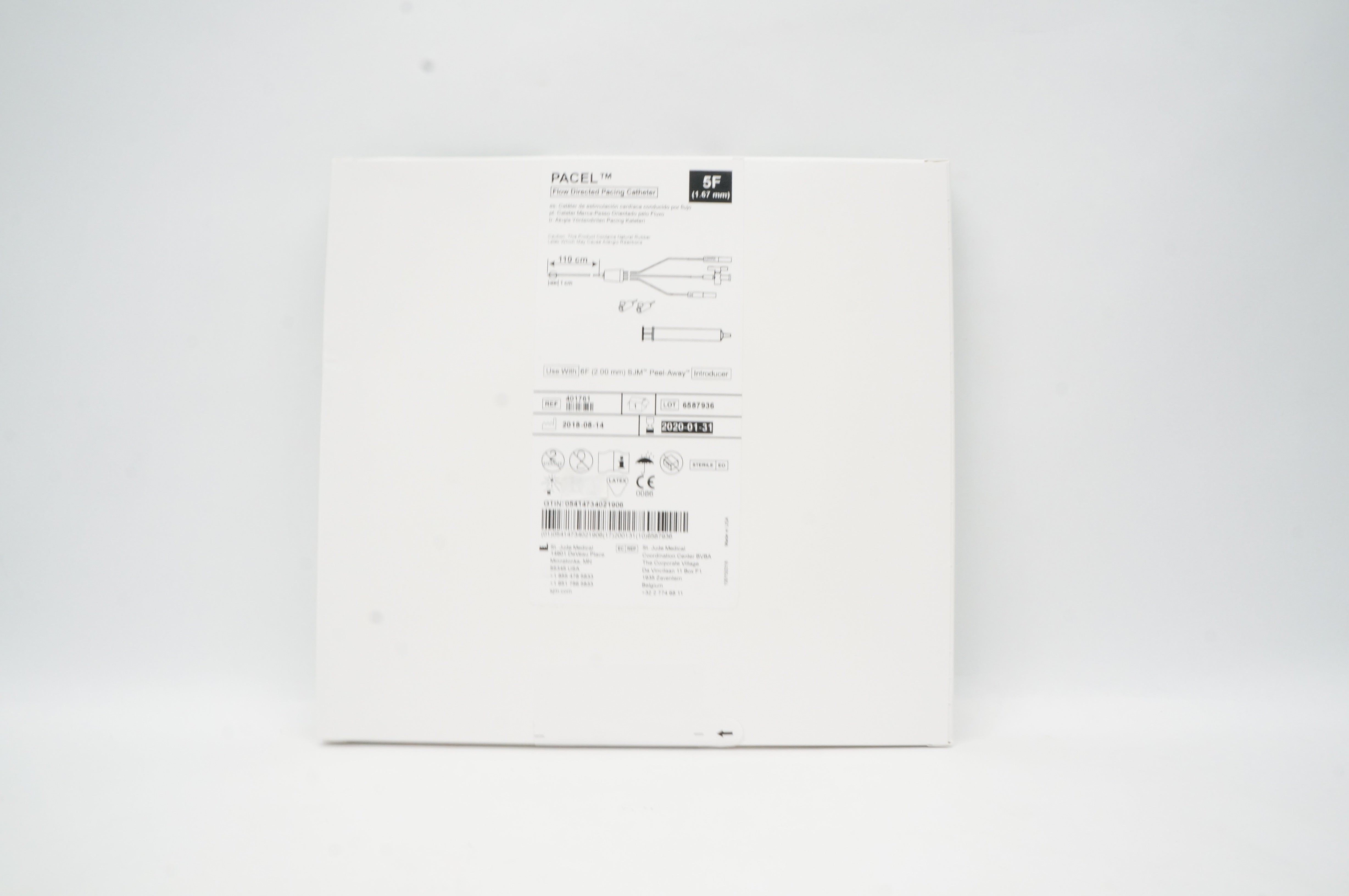 St. Jude Medical 401761 PACEL Flow Directed Pacing Cath. 5F (x)