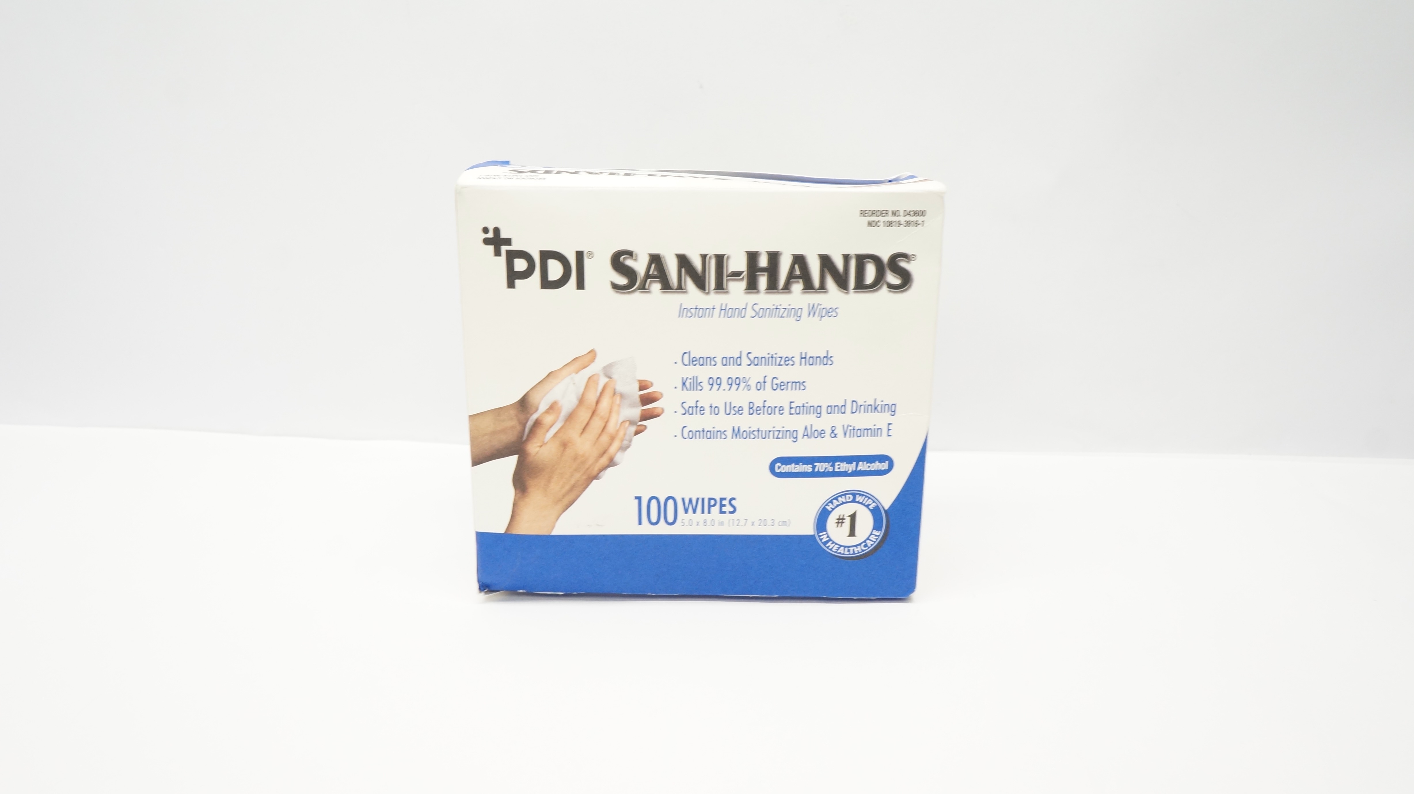 PDI D43600 Sani-Hands Instant Hand Sanitizing Wipes 5.0 x 8.0inch - Box of 58