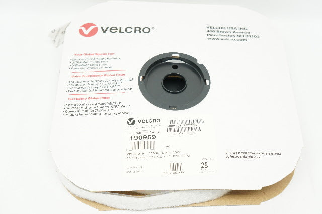 Velcro 190959 Brand Loop 1000 1inch White 010PSA 0172 25yard