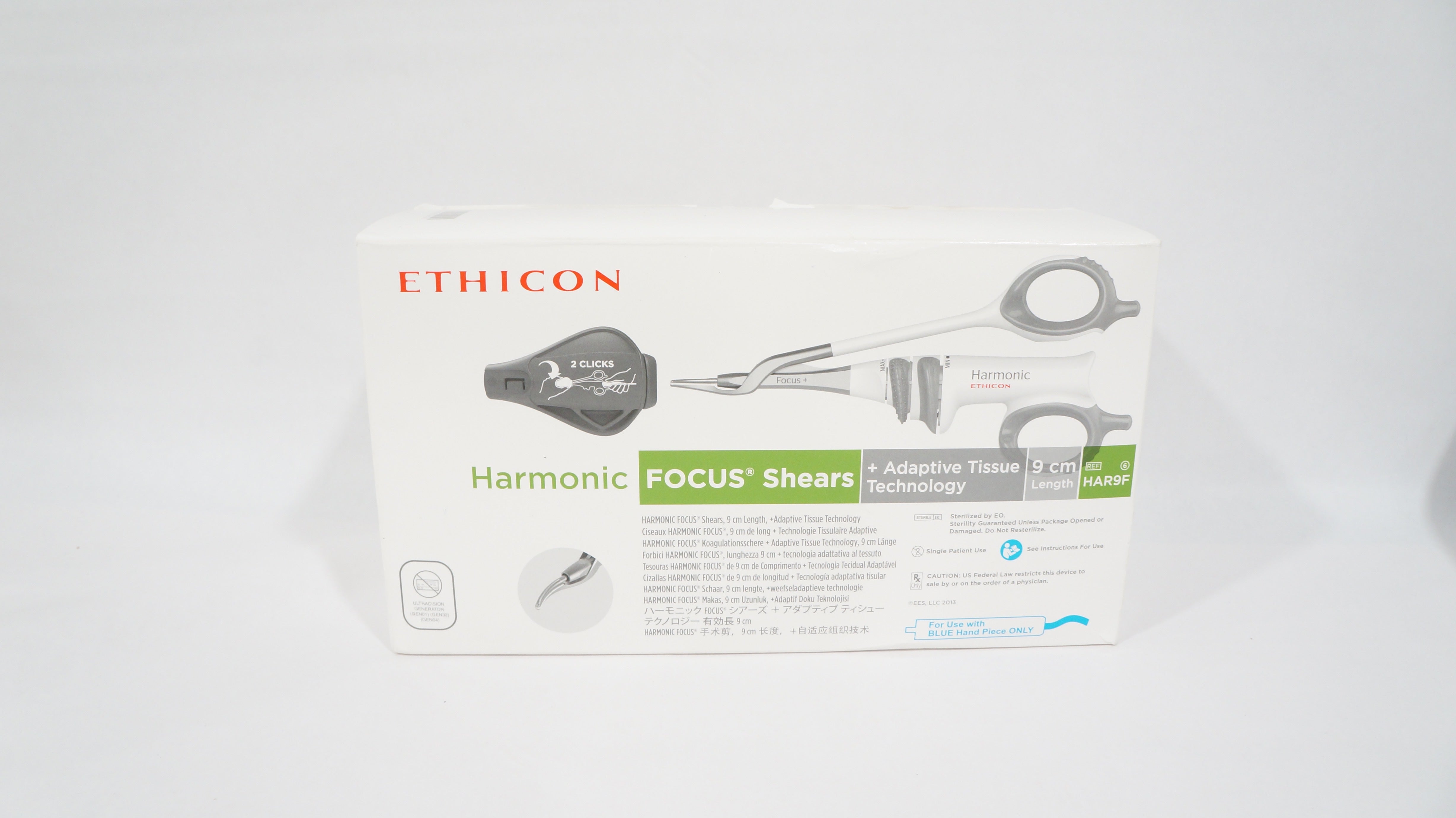 Ethicon HAR9F Harmonic Focus Shears, Length 9cm