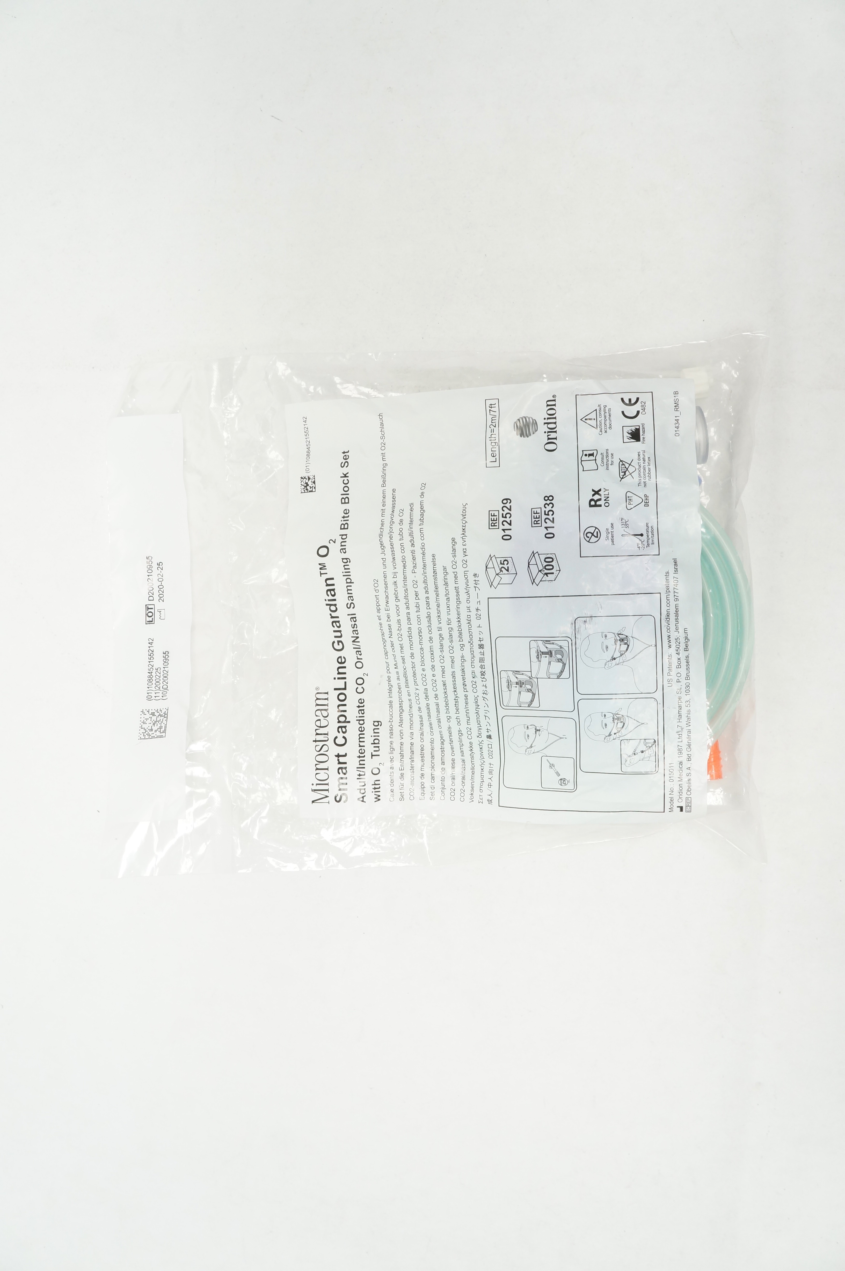 Oridion 012529/012538 Microstream CO2 Oral/Nasal Sampling & Bite Block Set