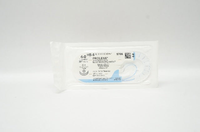 Ethicon 9706 C-1 4-0 PROLENE Blue Monofilament C-1 13mm x 3/8c Taper 30In