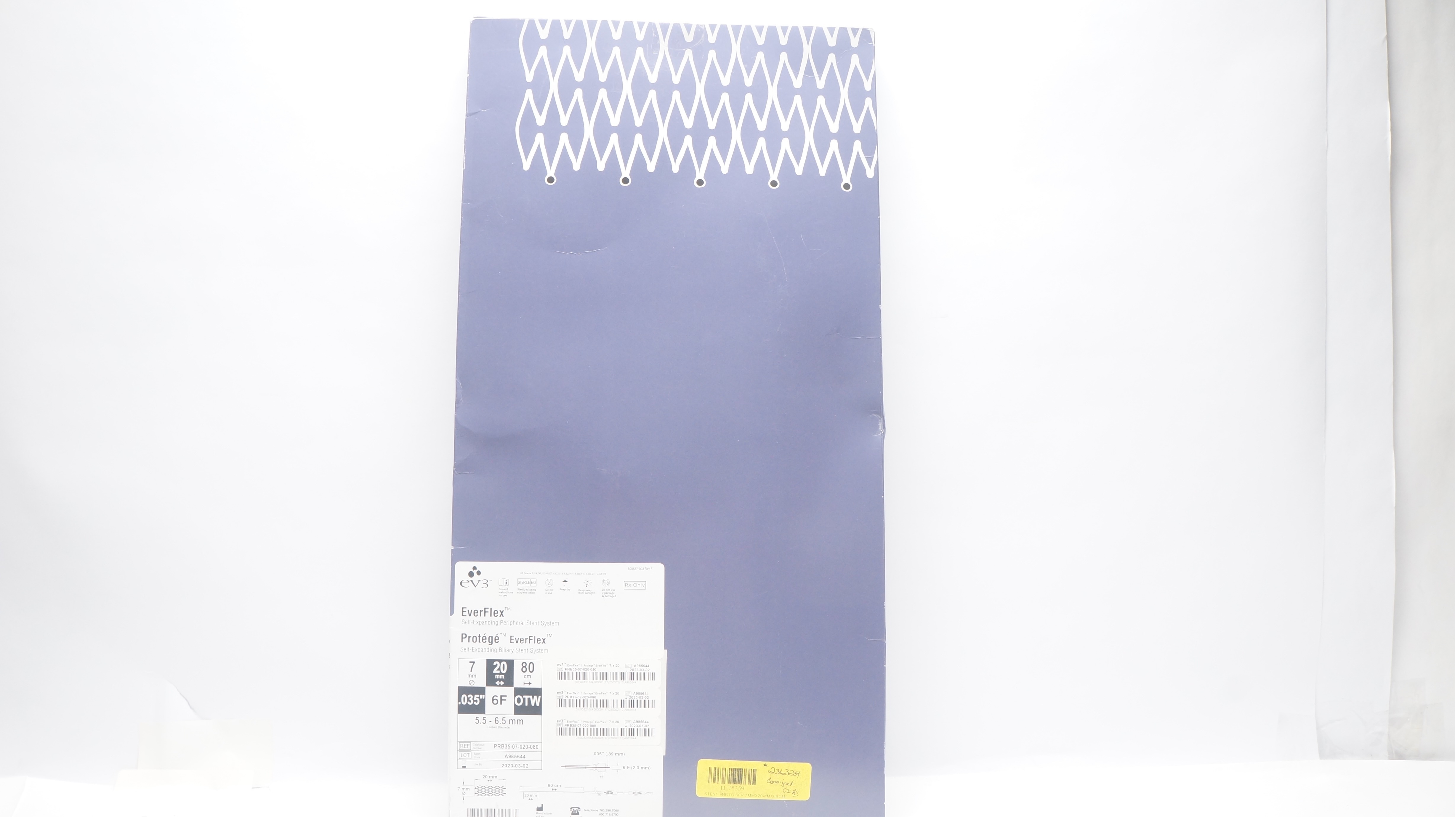 eV3 PRB35-07-020-080 EverFlex Peripheral Stnt System 7mm x 20mm x 80cm (x)