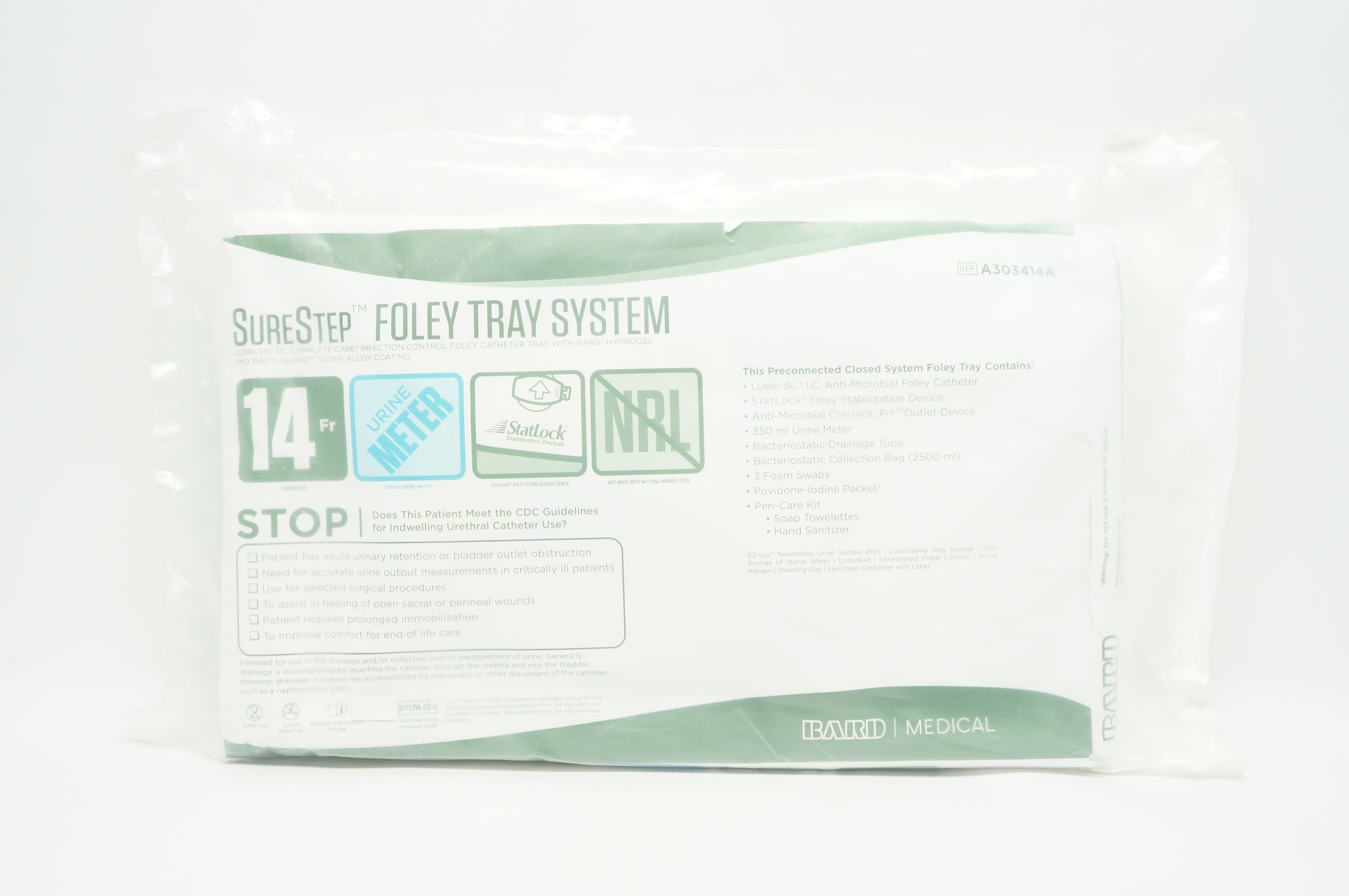 Bard A303414A SureStep Foley Tray System 14Fr (x)