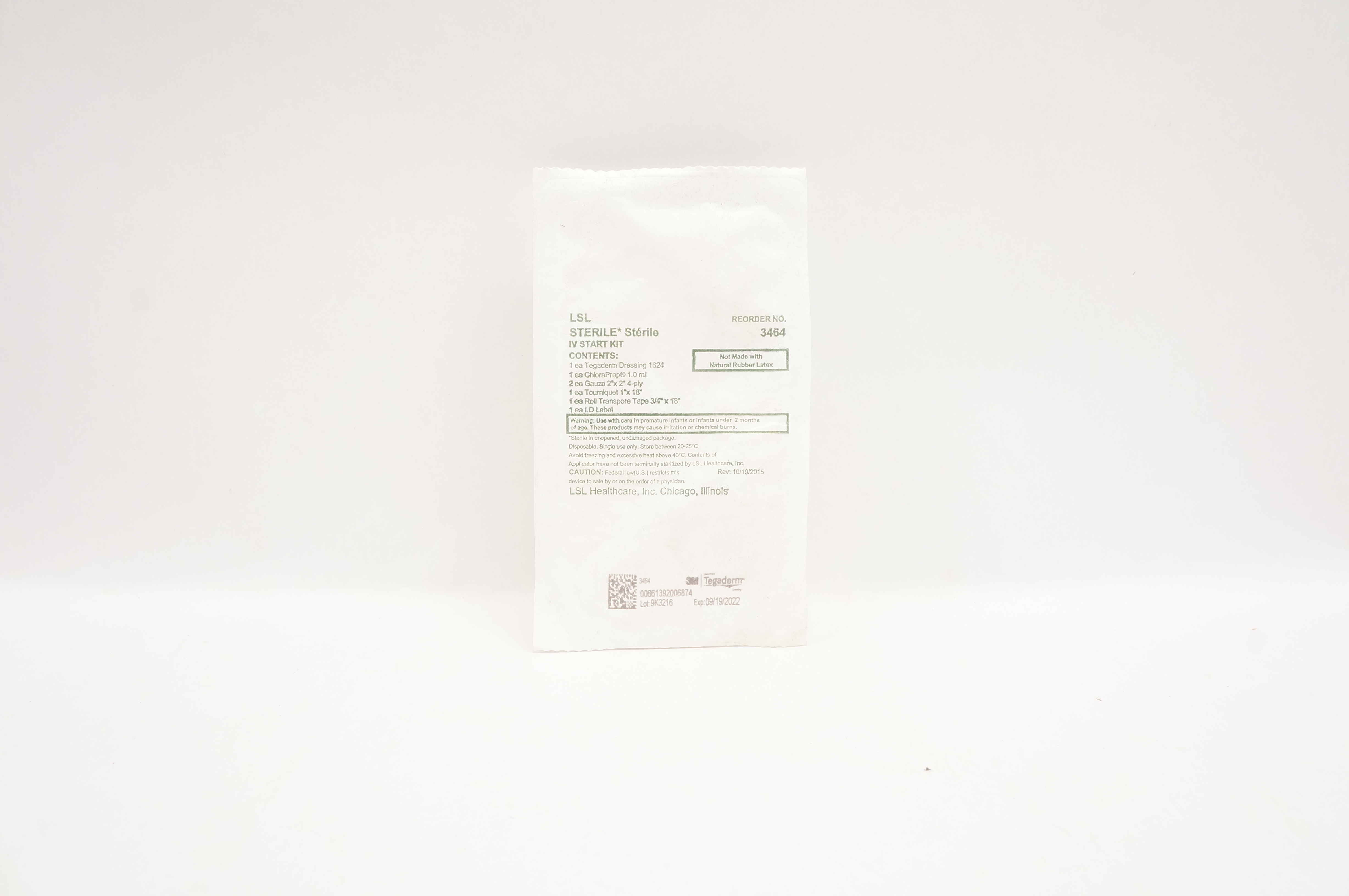 3M 3464 LSL Healthcare Sterile IV Start Kit (x)