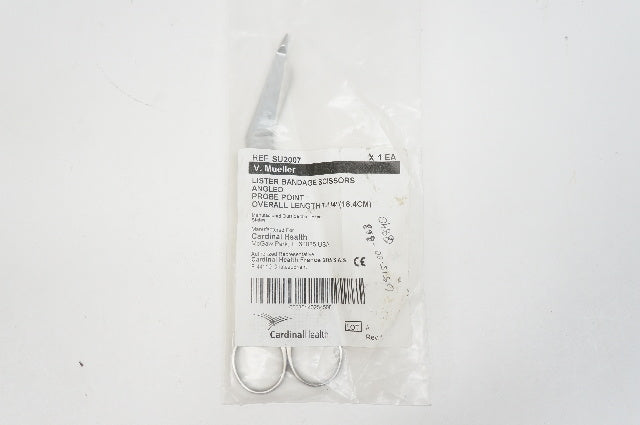 V. Mueller SU2007 Lister Bandage Scissors Angled, Probe Point 7-1/4inch