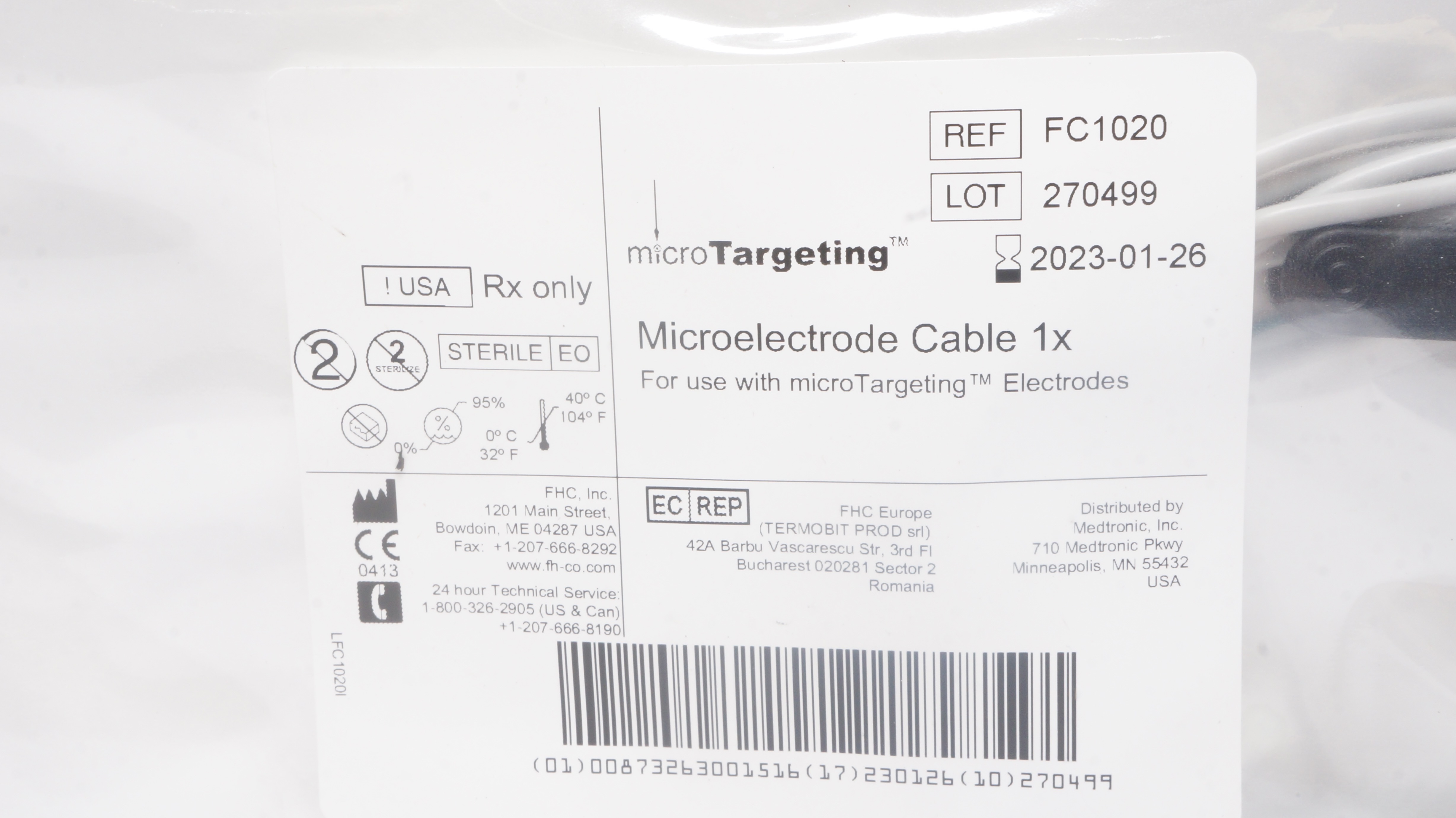 FHC FC1020 Micro Targeting Microelectrode Cable (x)