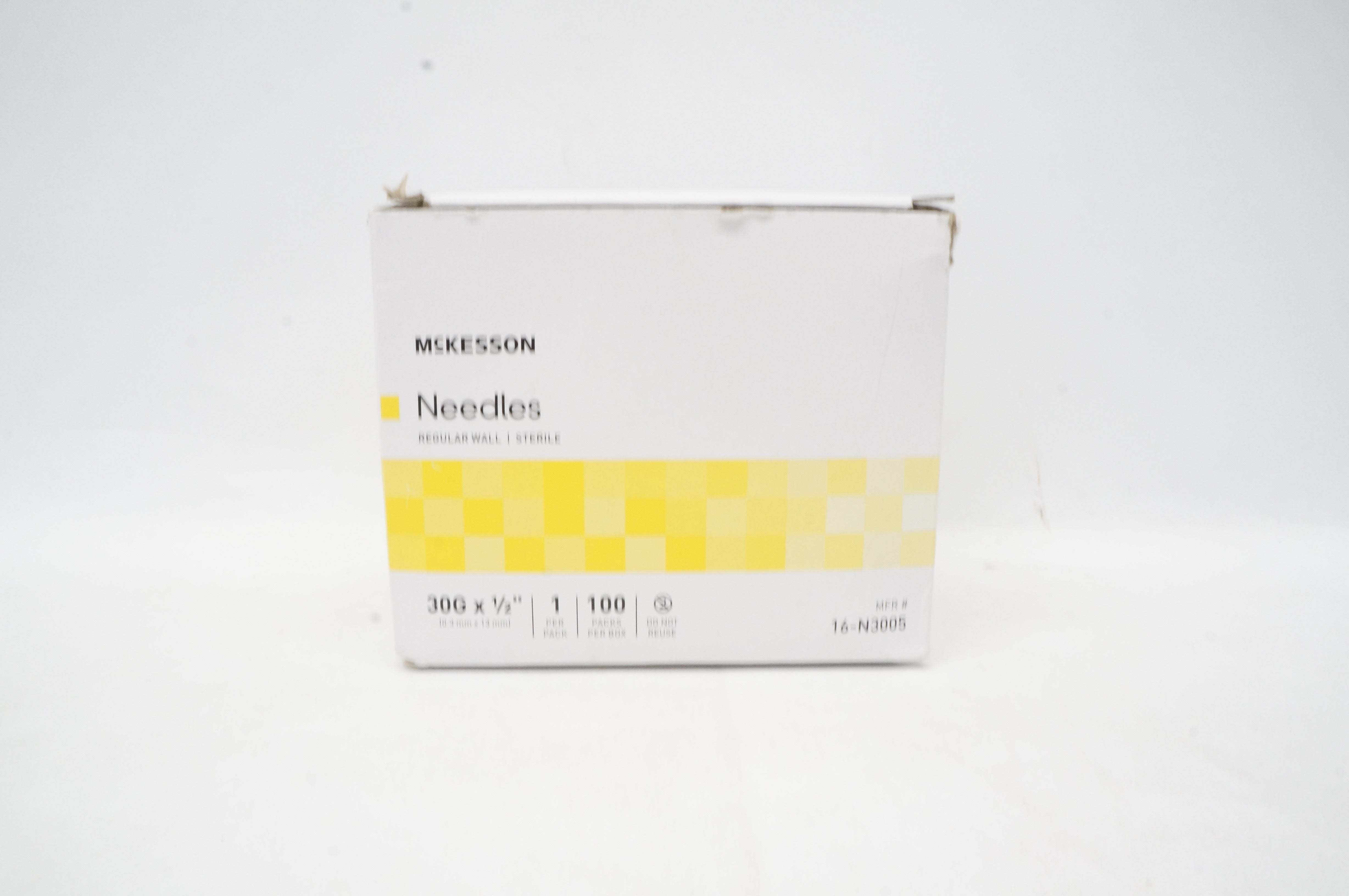 McKesson 16-N3005 Ndles Regular Wall 30G x 1/2 inch - Box of 100
