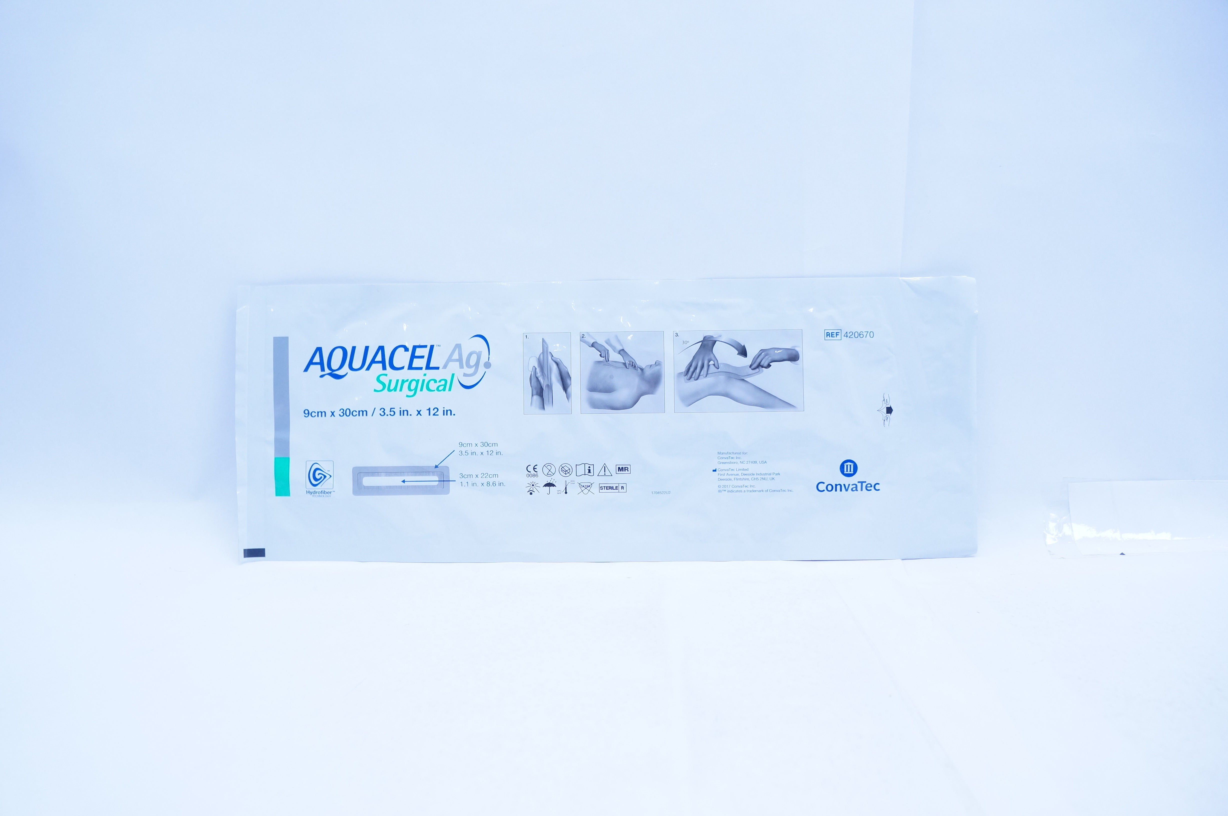 ConvaTec 420670 Aquacel Ag Surgical 3.5 inch x 12 inch (x)
