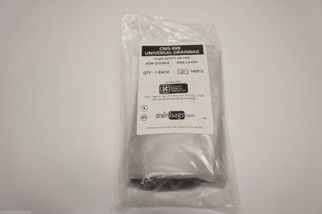 CMS-999 ~ Custom Medical Specialties Universal Drainbag 