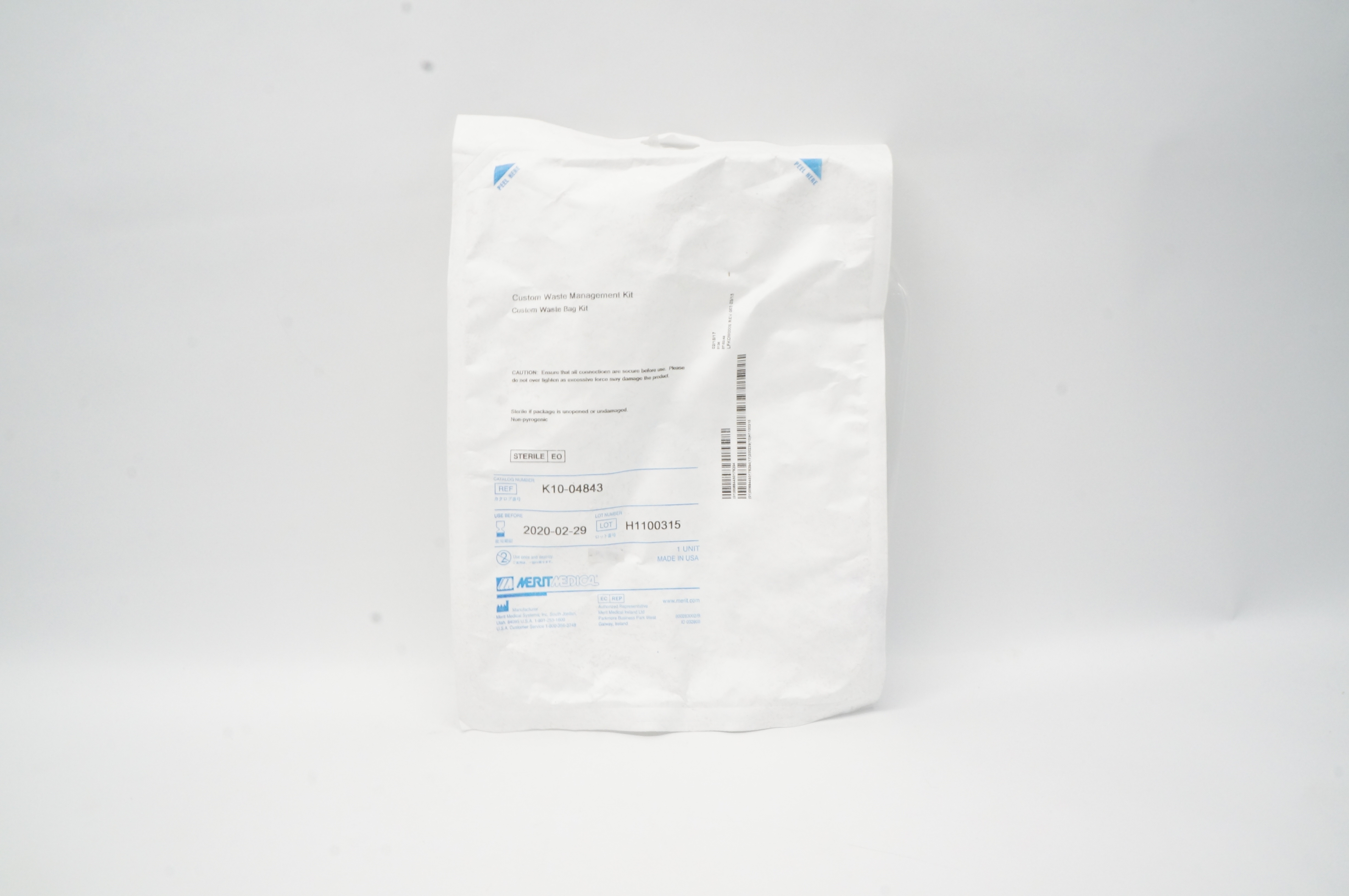 Merit Medical K10-04843 Custom Waste Management Kit, Custom Waste Bag Kit (x)