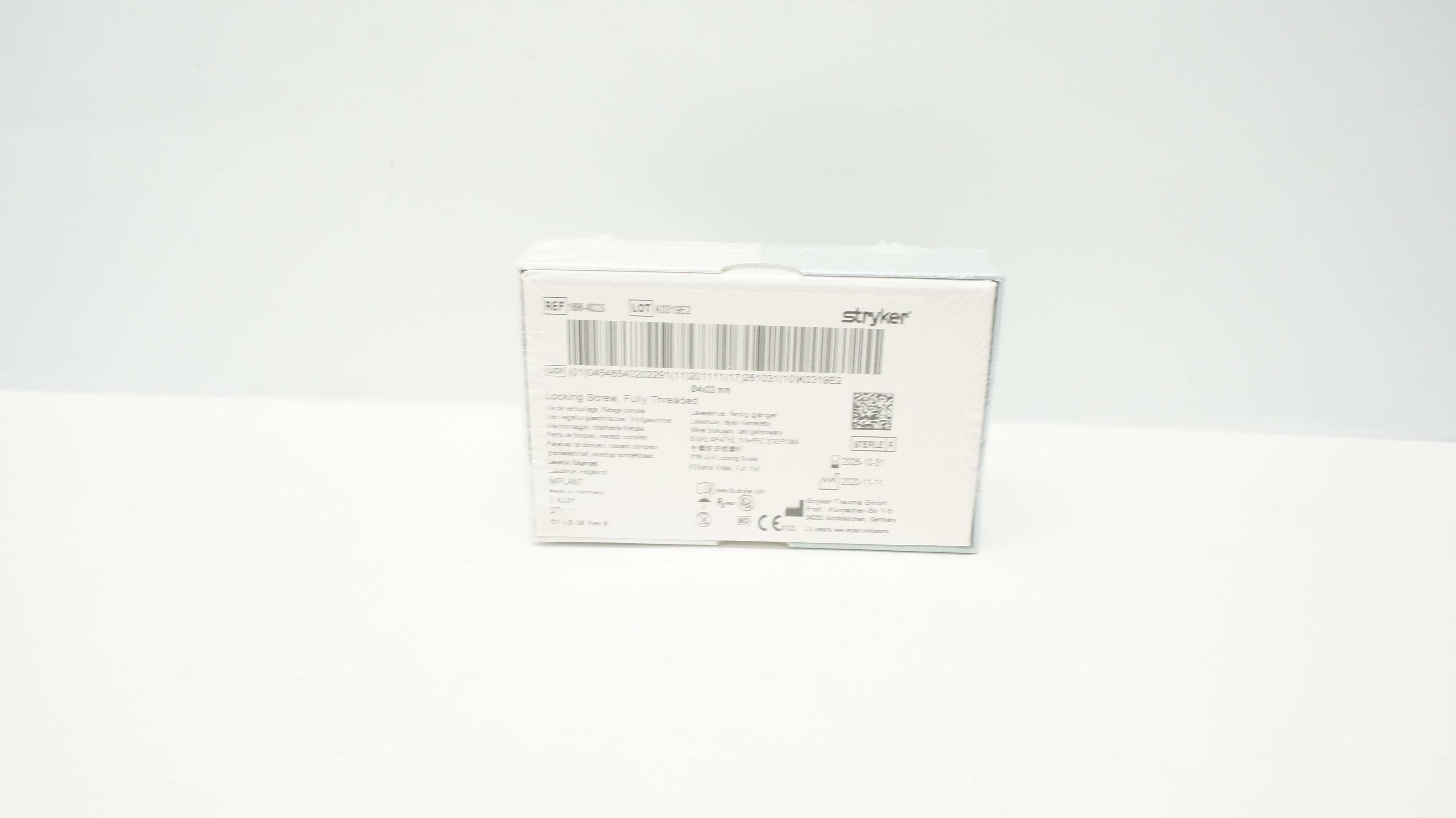 Stryker 1896-4022S Locking Screw,Fully Threaded 4x22mm