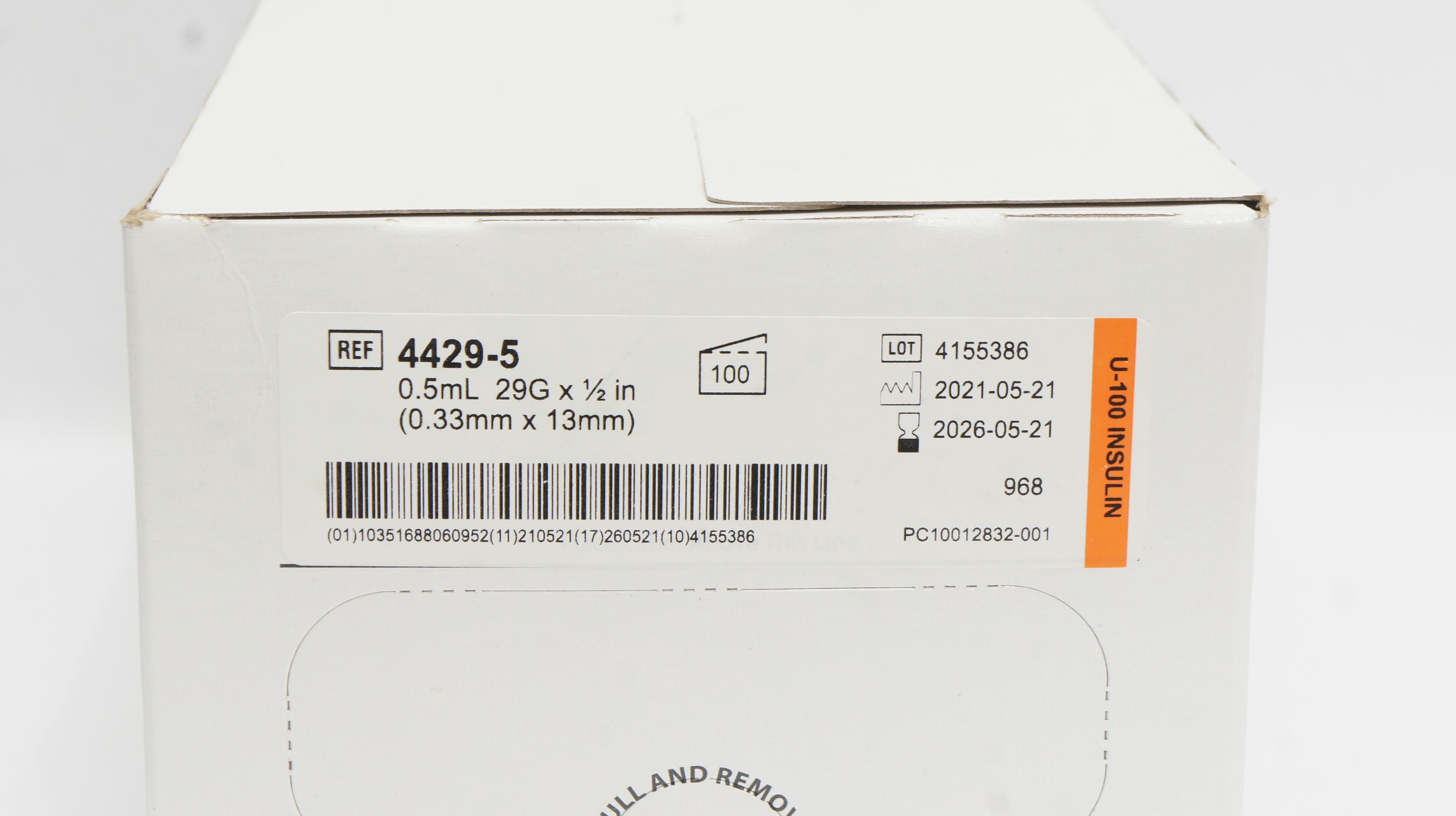 Smiths Medical 4429-5 Hypodermic Ndle-Pro Fixed Insulin Syringe 29G - Box of 100