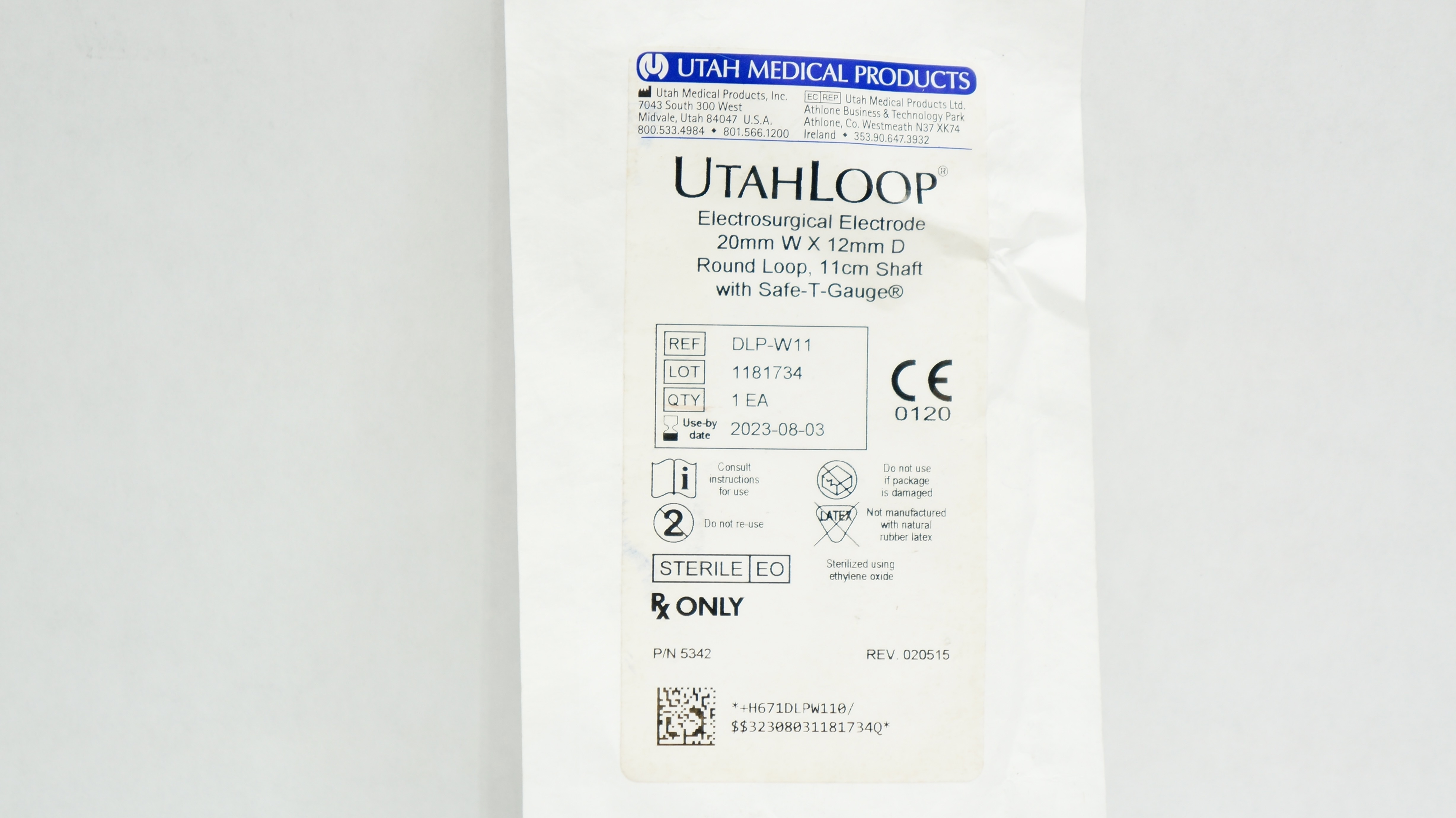 Utah Medical DLP-W11 UtahLoop Electrosurgical Electrode 20mmx12mm Round Loop (x)
