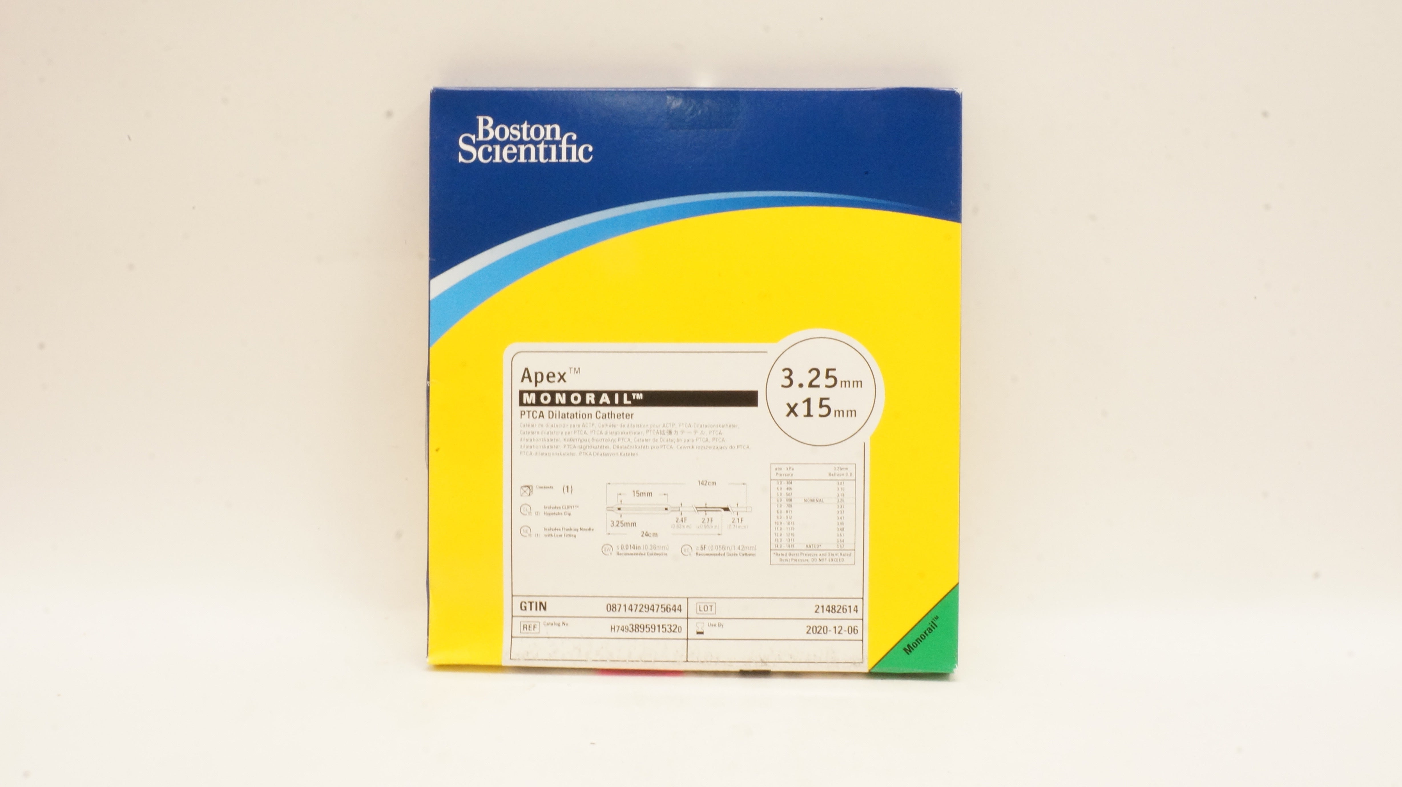 Boston Scientific 389591532 Apex Monorail PTCA Dilatation Catheter 3.2 x 15mm(x)