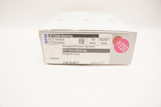 Biomet 183424 Vanguard DCM ArCom CR Tibial Bearing 14mm x 63/67mm (x)