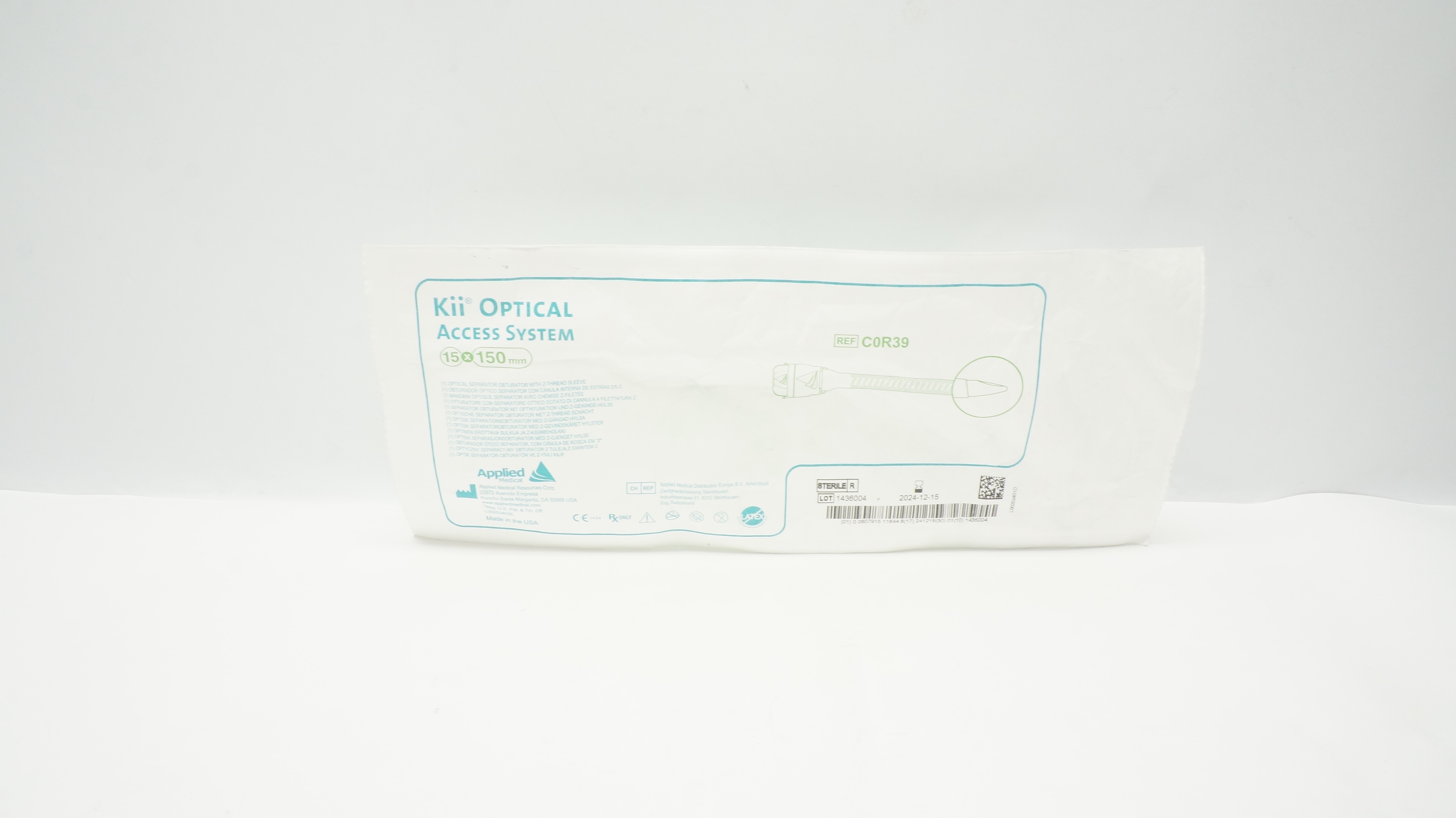 Applied Medical C0R39 Kii Optical Access System 15mm x 150mm