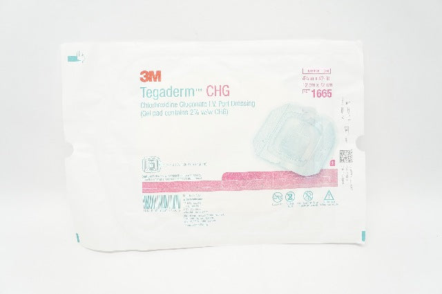 3M 1665 Tegaderm Chlorhexidine Gluconate IV Port Dressing 4 3/4 x 4 3/4inch (x)