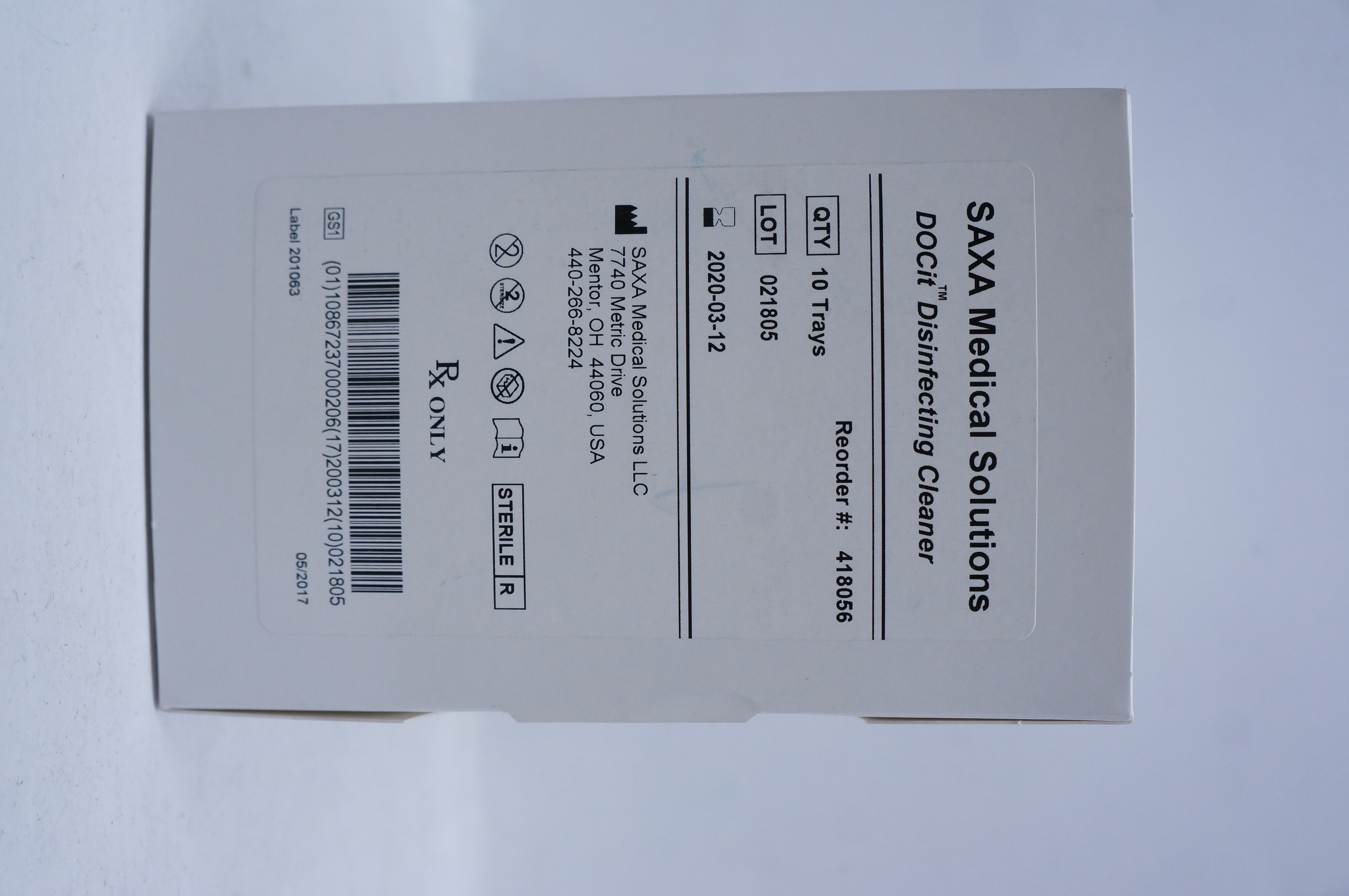 SAXA 418056 DOCit Disinfecting Cleaner (x) - Box of 10