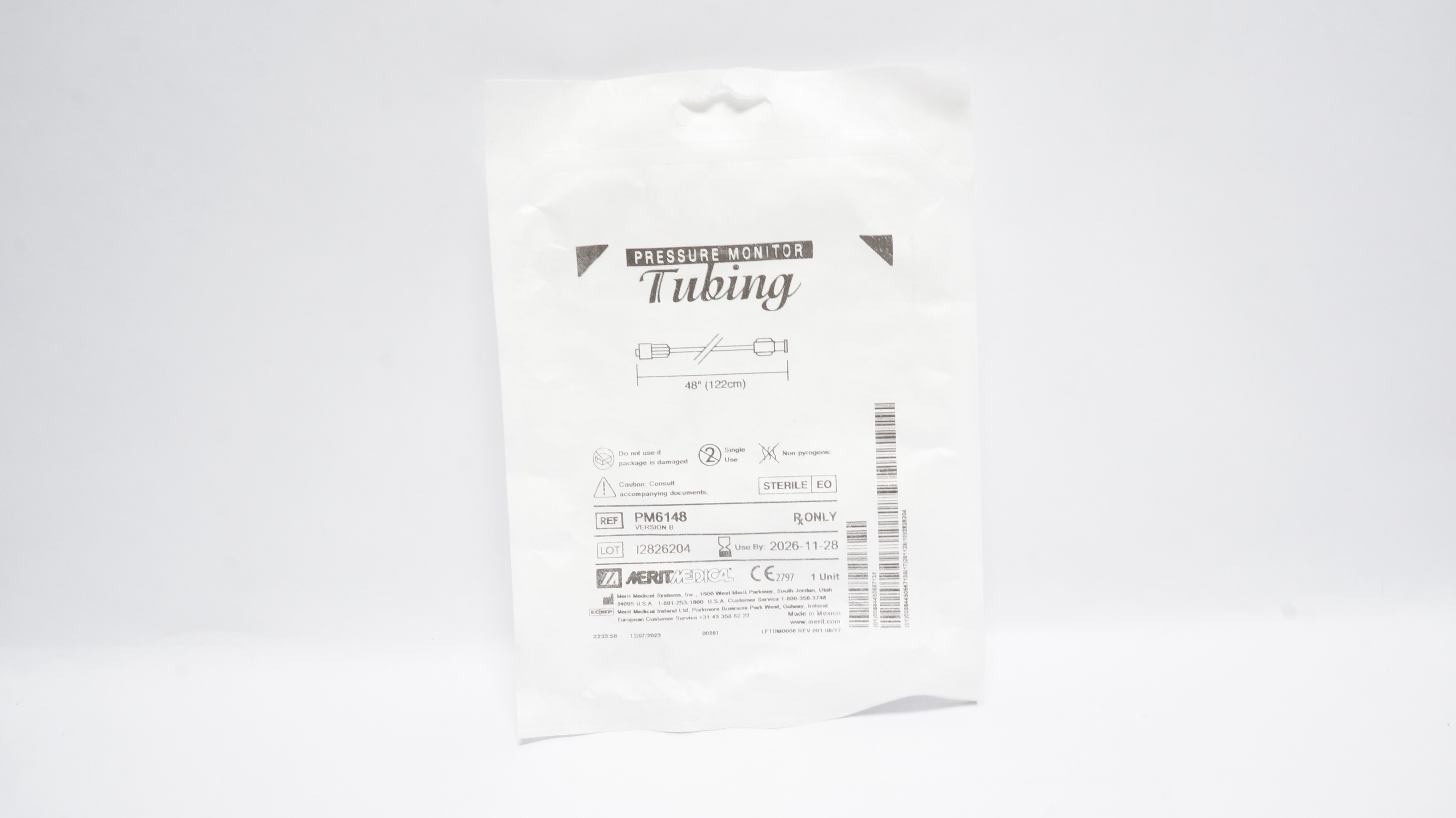 Merit Medical PM6148 Pressure Monitoring Tubing 48 inch