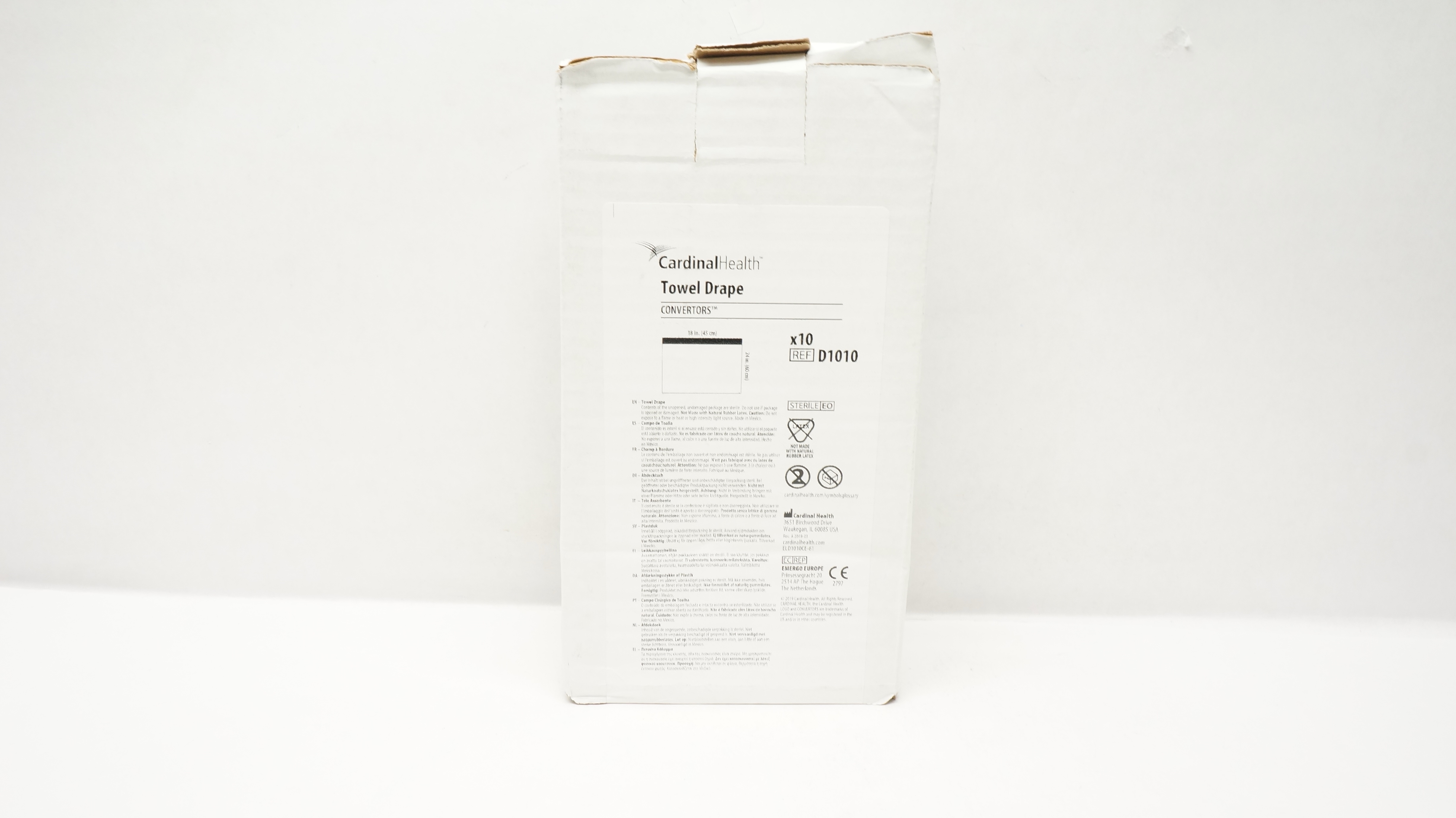 Cardinal Health D1010 Convertors Towel Drape 18in x 24in - Box of 10