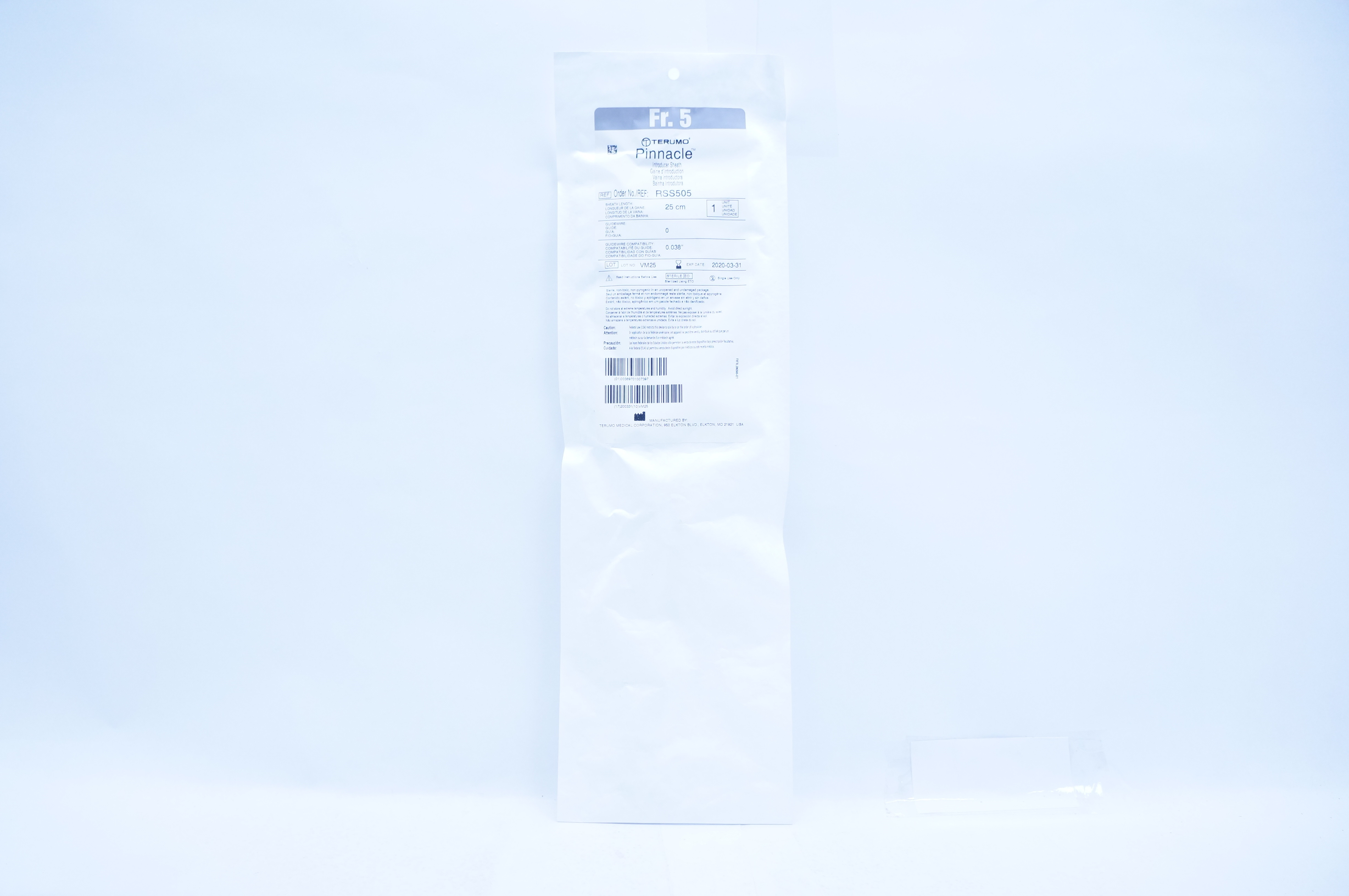 Terumo RSS505 Pinnacle Introducer Sheath 5Fr. x 25cm (x)