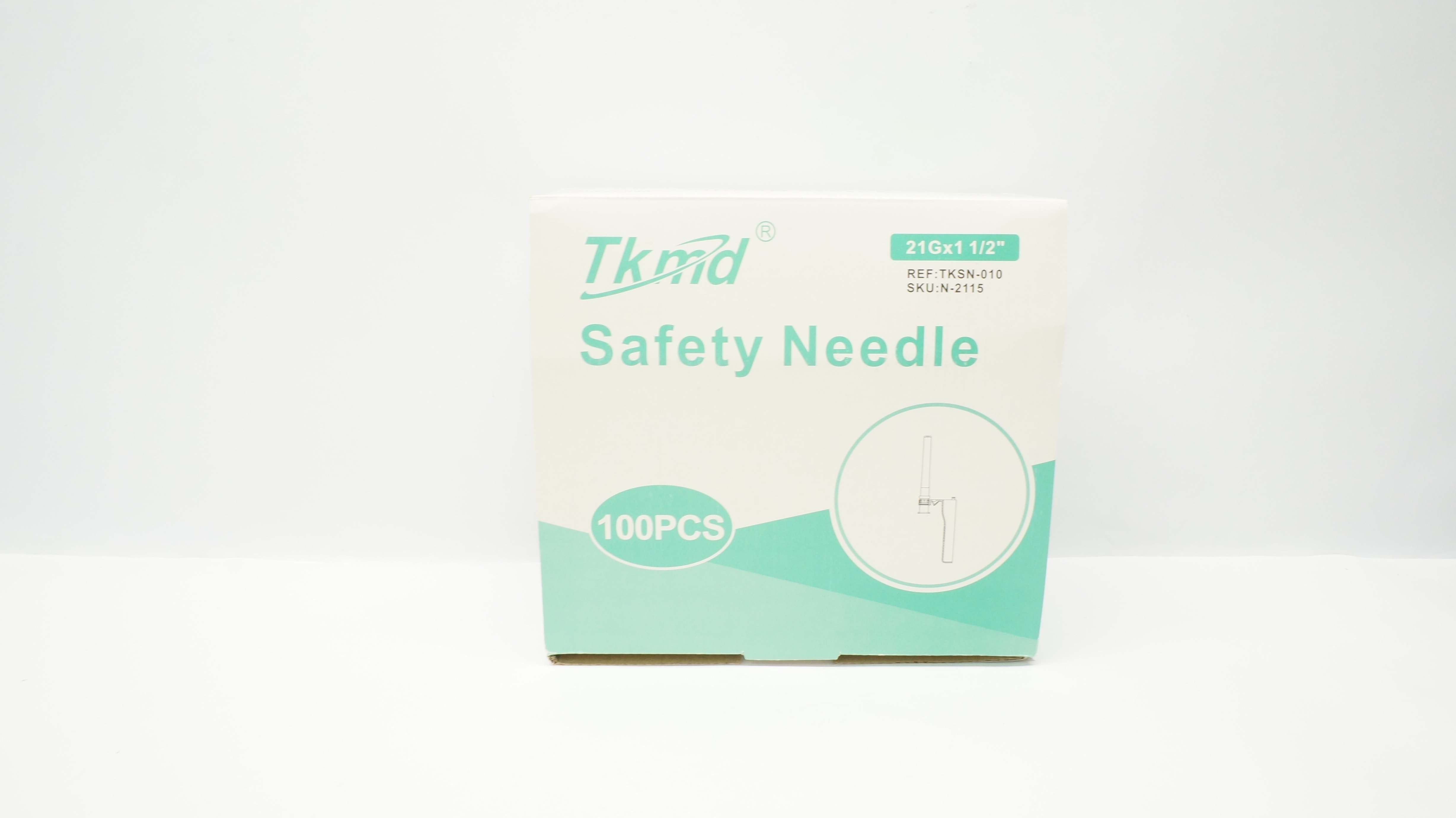 Anhui Tiankang Medical TKSN-010 Tkmd Safety Ndle 21G x 1-1/2 inch - Box of 75