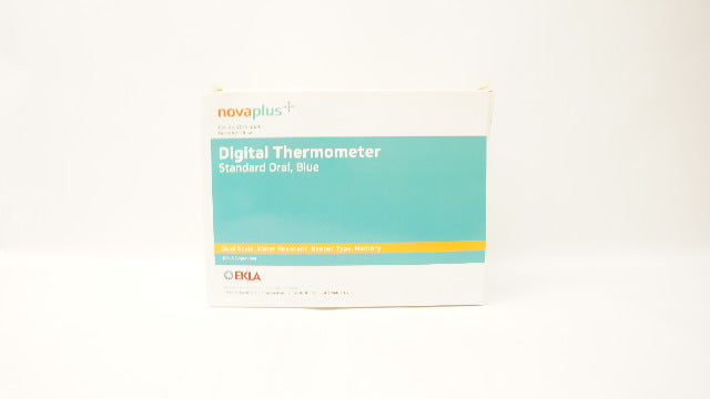 EKLA VDTS-100B Novaplus Digital Thermometer Standard Oral, Blue - Box of 48