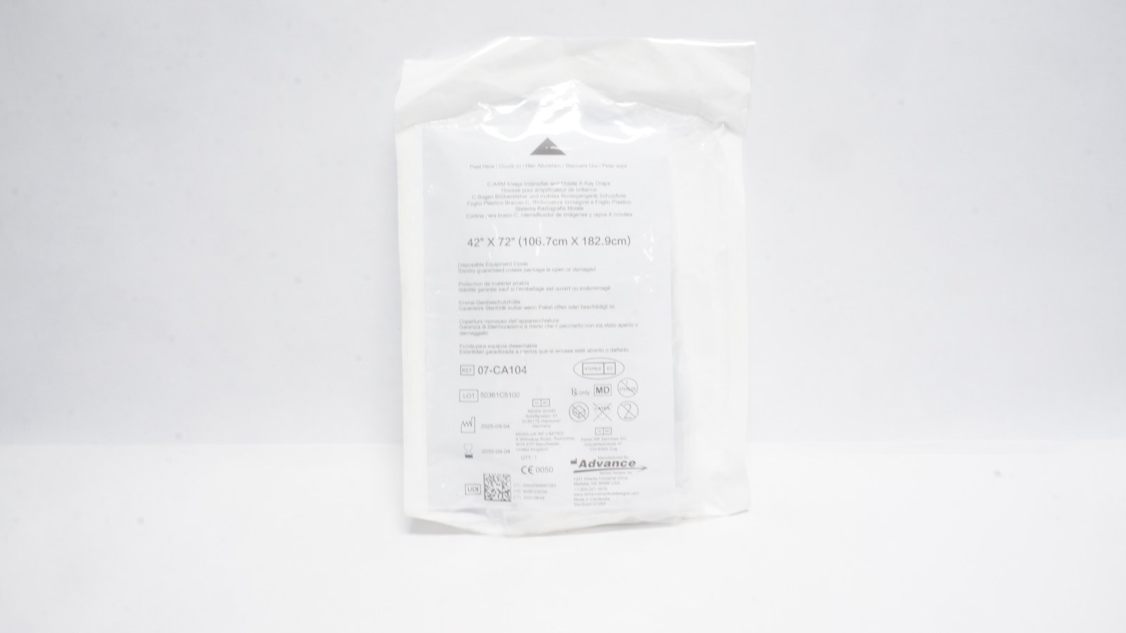 Advance 07-CA104 C-ARM X-Ray Drape 42" X 72" Sterile