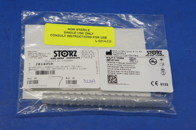 Karl Storz 28140SD Cannula With Thread, Inner Diameter 8.25 mm, WL 12 cm
